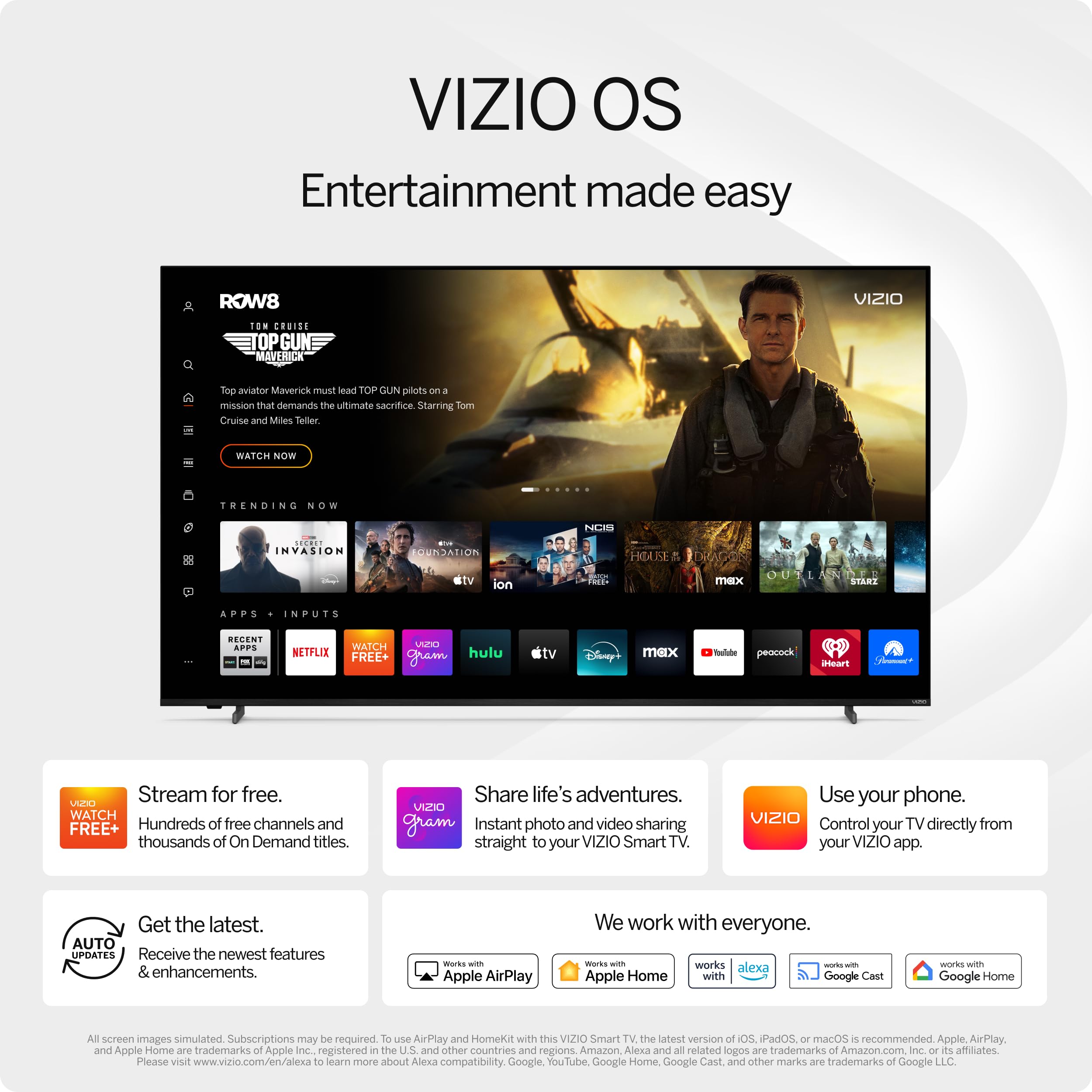 VIZIO 32-inch Full HD 1080p Smart TV VFD32M-08, DTS Virtual: X, Alexa Compatibility, Google Cast Built-in, Bluetooth Headphone Capable, New: 32 inch