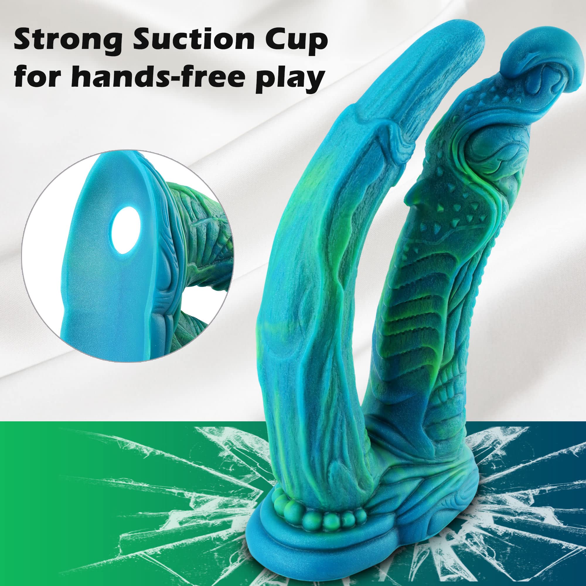 Monster Dildo Dragon Double Silicone Fantasy Dildo, 9 Inch Suction Soft Massive Dildo for Men, Realistic Vibrating Wide Dildos for Women, Fake Prostate G Spot Curved Penis: Monster Dildo Dragon Double Silicone Fantasy Dildo, 9 Inch Suction Soft Massive Dildo for Men, Realistic Vibrating Wide Dildos for Women, Fake Prostate G Spot Curved Penis