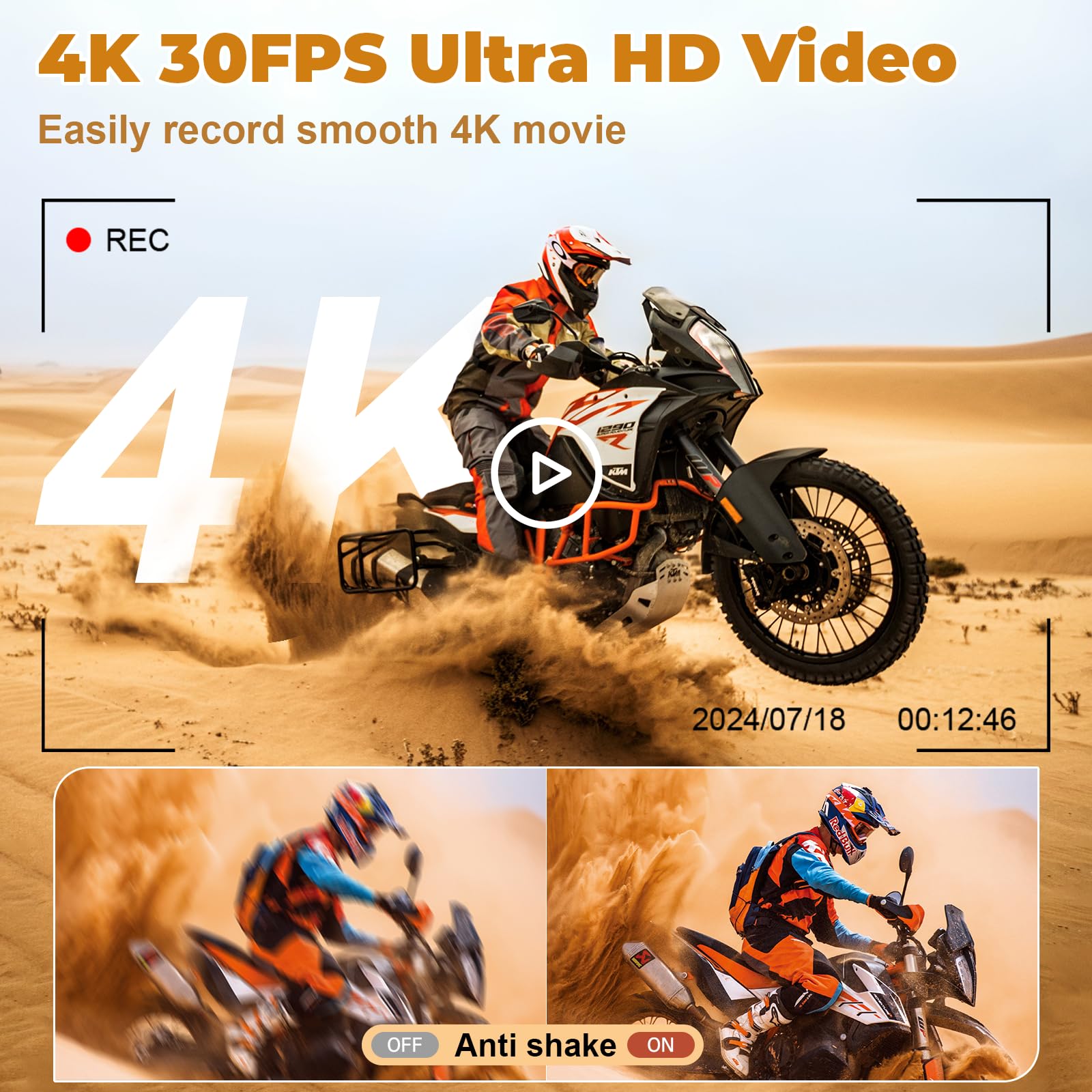 4K Digital Camera - Digital Cameras for Photography - 64MP Vlogging Camera for YouTube - Autofocus Video Camera 3" 180° Flip Screen with 18X Zoom - Compact Travel Cameras with 32GB SD Card 2 Batteries: 4K Digital Camera - Digital Cameras for Photography - 64MP Vlogging Camera for YouTube - Autofocus Video Camera 3" 180° Flip Screen with 18X Zoom - Compact Travel Cameras with 32GB SD Card 2 Batteries