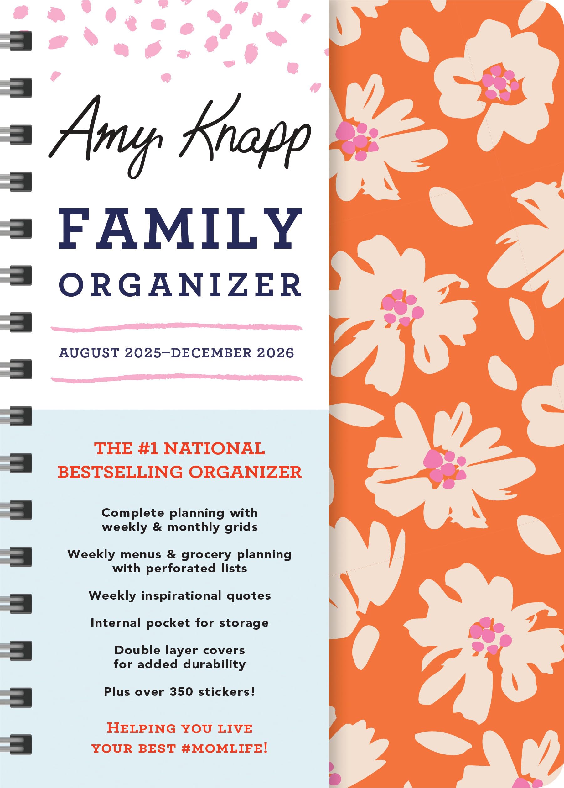 2026 Amy Knapp's Family Organizer: 17-Month Weekly Planner for Mom (Includes Stickers, Thru December 2026): Calendar