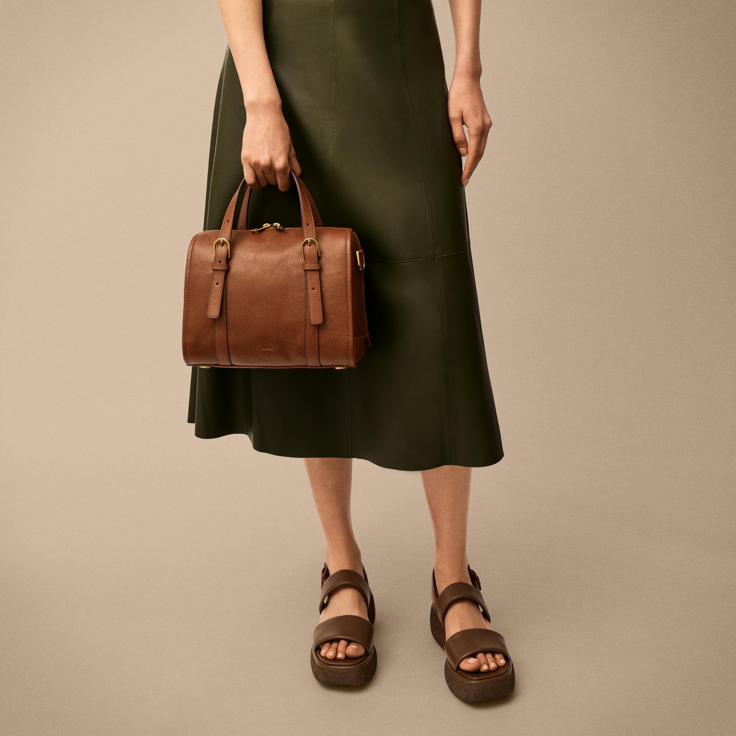 Fossil Carlie Satchel Handbag thumbnail 4
