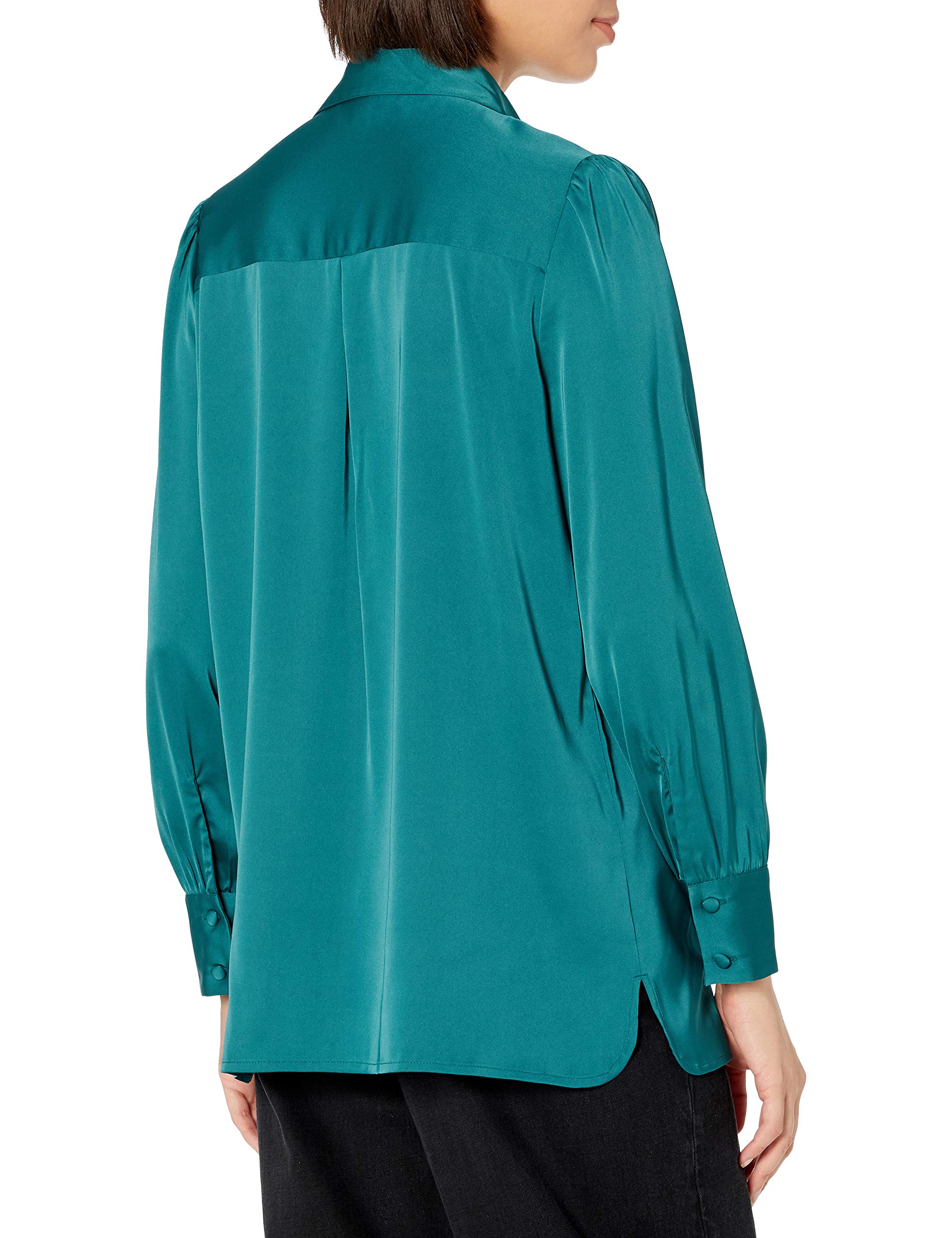 The Drop Women's @Lucyswhims Long-Sleeve Button-Down Stretch Satin Shirt thumbnail 2