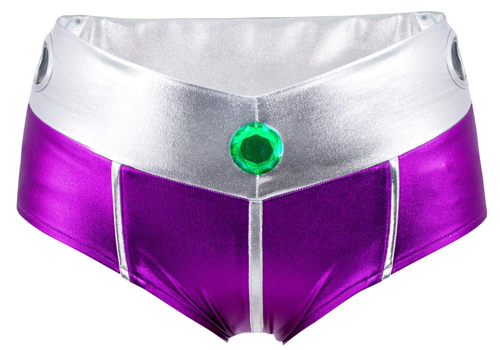 C-ZOFEK Women's Purple Hero Suit Cosplay Costume Crop top with Stockings for Halloween Christmas