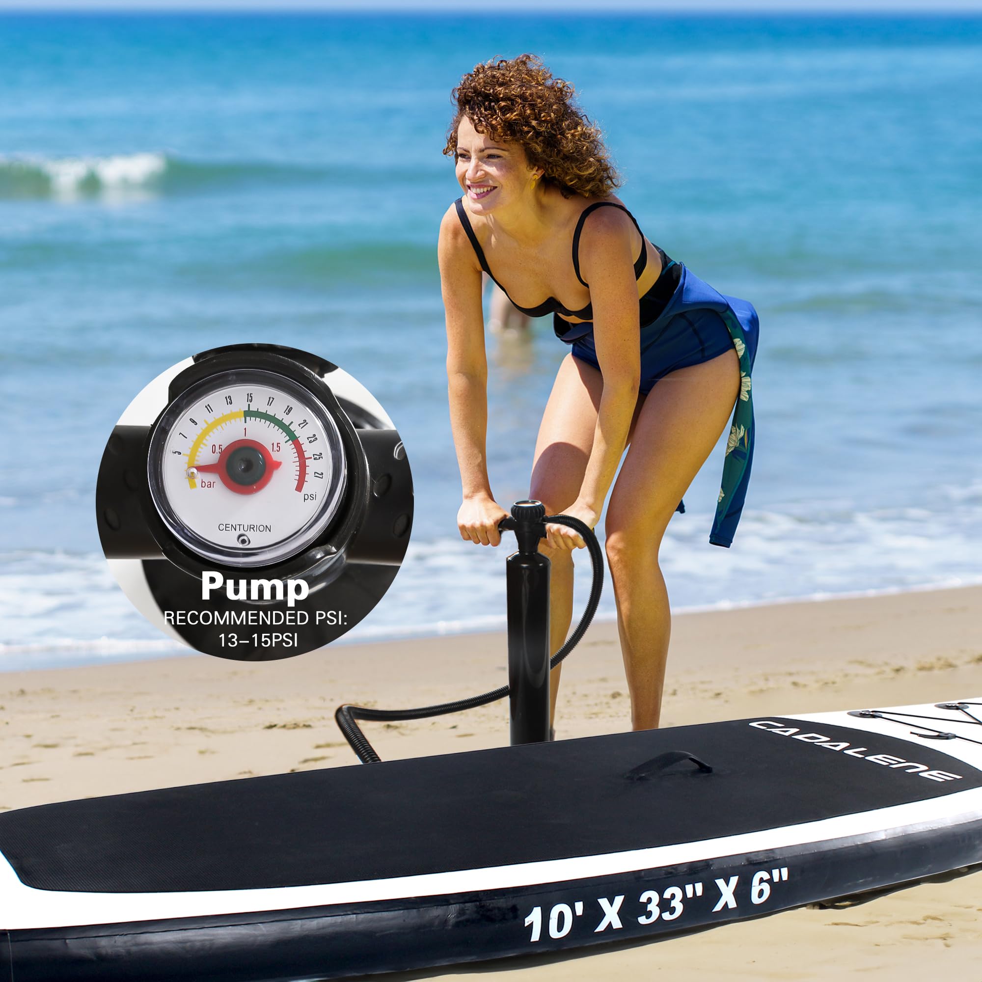 CADALENE Inflatable Stand Up Paddle Board with SUP Accessories, Inflatable Paddle Board for Adults & Youth of All Skill Levels, Adjustable Paddle, Hand Pump, Leash, Nonslip Deck, Repair Kit: CADALENE Inflatable Stand Up Paddle Board with SUP Accessories, Inflatable Paddle Board for Adults & Youth of All Skill Levels, Adjustable Paddle, Hand Pump, Leash, Nonslip Deck, Repair Kit