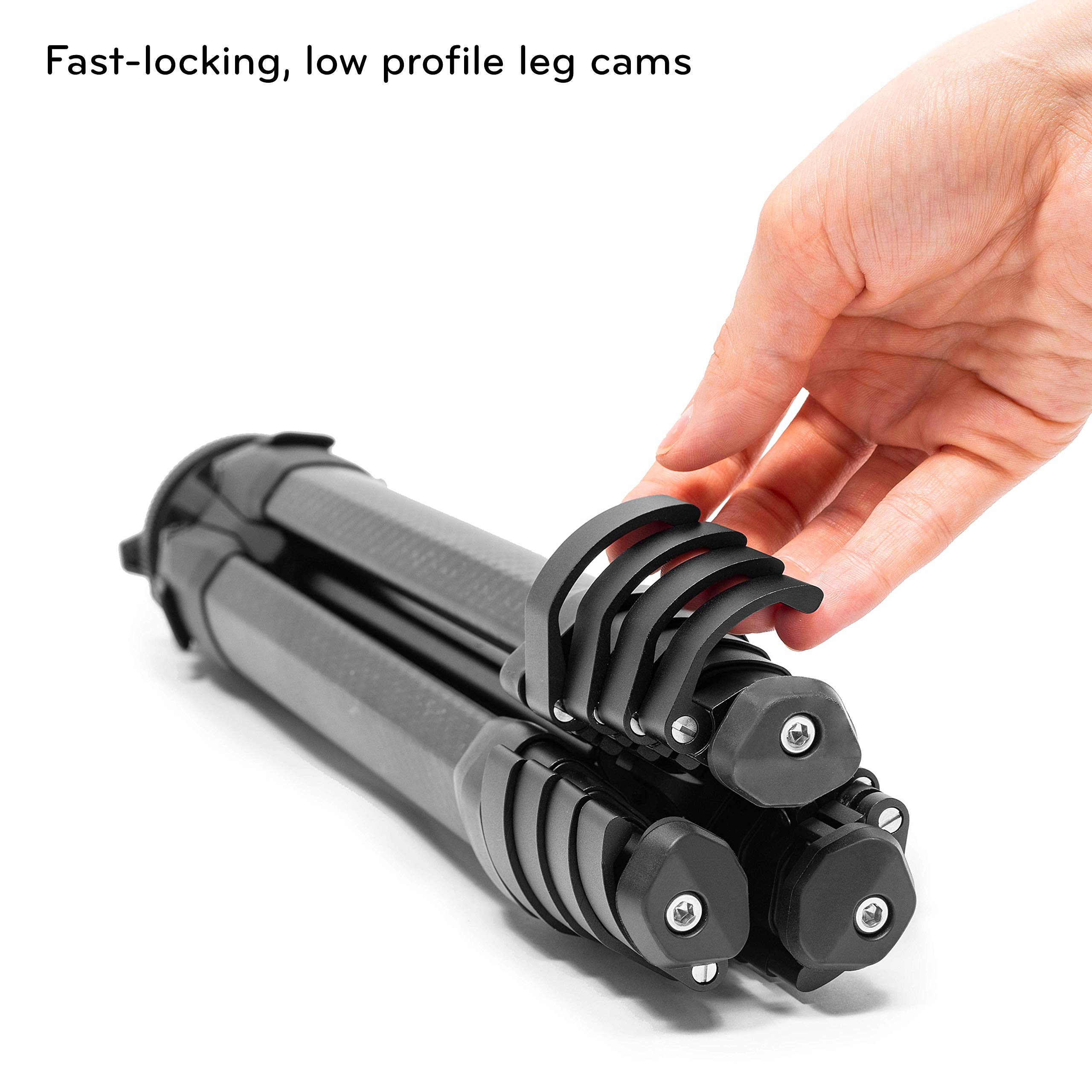 Peak Design Travel Tripod, Carbon Fiber, Compact Design, Quick Setup and Takedown, Pro-Level Stability, Ergonomic Ball Head, Compact and Portable Travel Tripod for Camera and Phone, 20 lb Capacity: Single