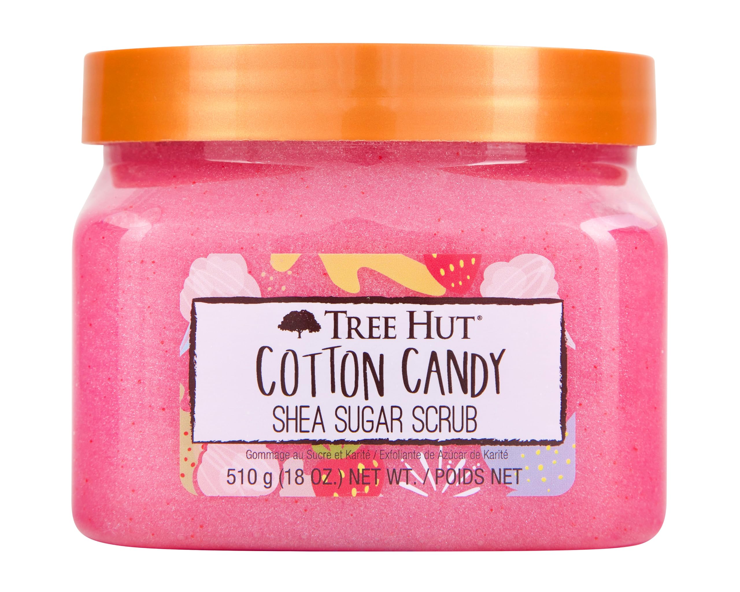 Tree Hut  Shea Sugar Scrub | Exfoliating Body Scrub Removes Dead, Dry Skin for a Soft & Hydrated Feel | Nourishing Essential Body Care | 18 fl oz.: Cotton Candy
