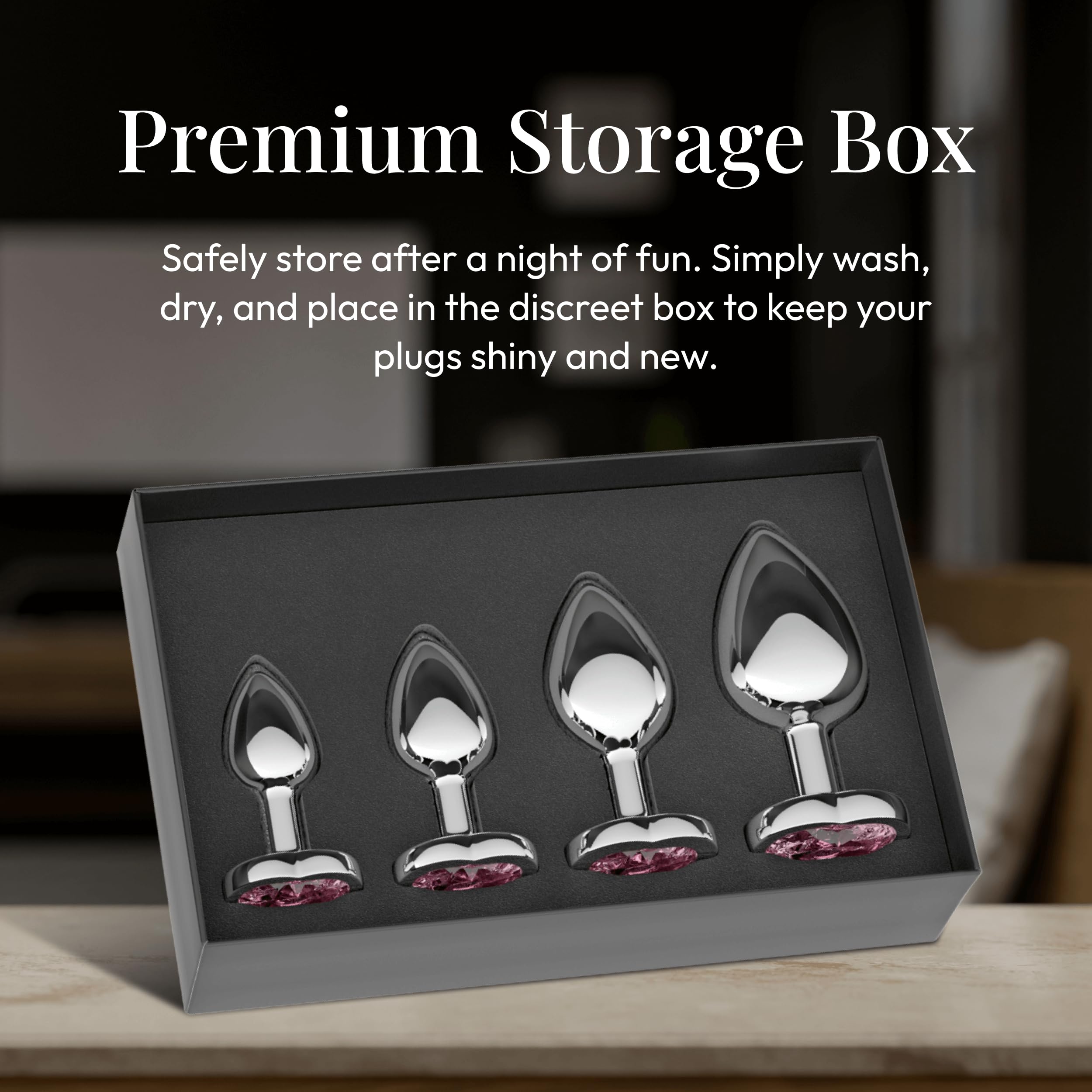 Session Jewel Butt Plug Beginner 4 Piece Set - Extra Small, Small, Medium, Large - Wide Base Prevents Slippage - Metal Anal Sex Adult Toy for Men & Women - Heart Shaped Charm (Silver & Red): Silver &amp; Red Circle Shaped Charm