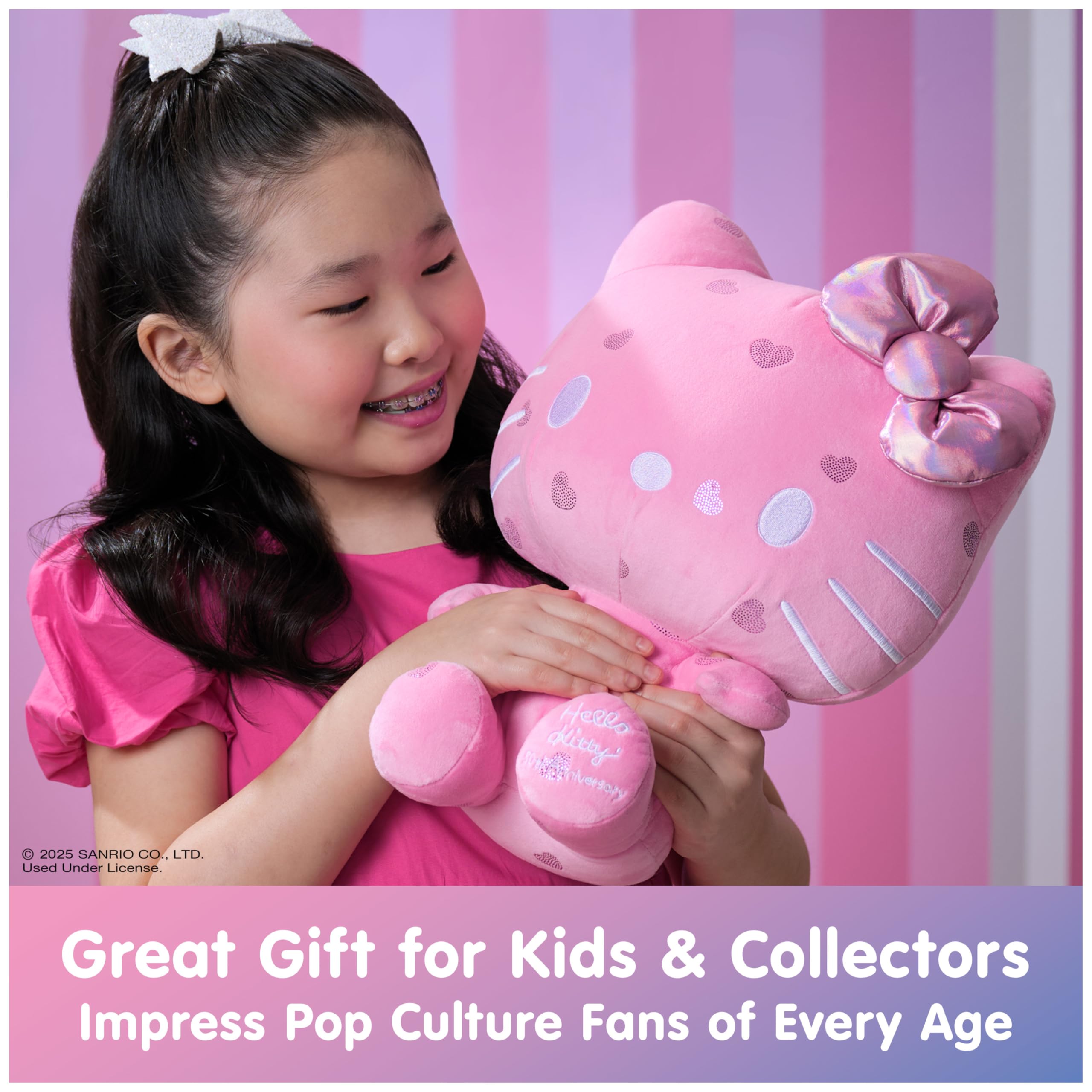 GUND Sanrio Hello Kitty 50th Anniversary Plush, Special Edition Stuffed Animal for Ages 1 and Up, Pink, 12”