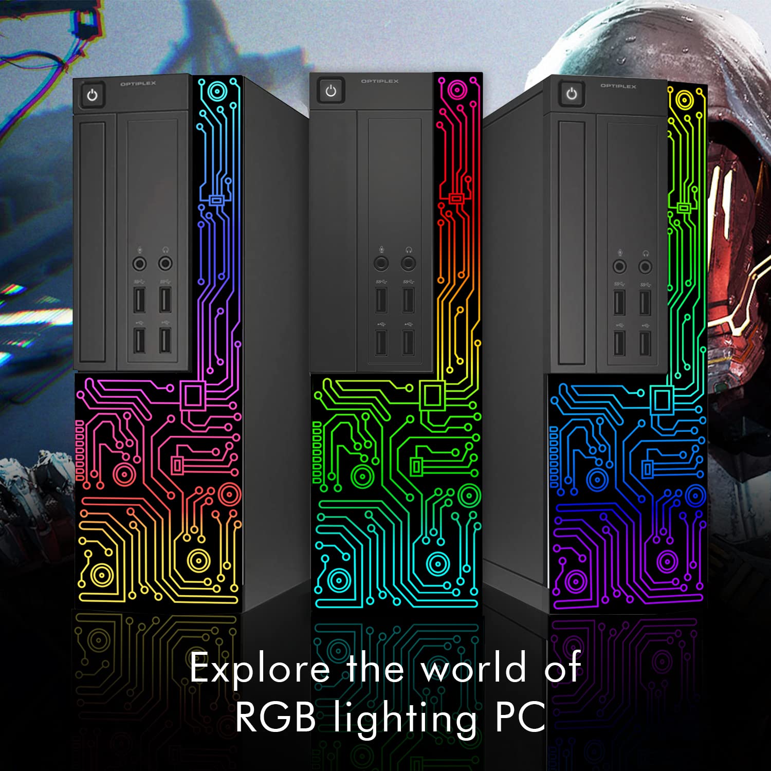 Dell Gaming OptiPlex Desktop RGB Computer PC, Intel Core i7, AMD RX 550 4GB GDDR5, 16GB RAM, 512GB SSD, 24 Inch HDMI Monitor, RGB Keyboard Mouse and Headset, WiFi, Windows 10 Pro (Renewed): Dell Gaming OptiPlex Desktop RGB Computer PC, Intel Core i7, AMD RX 550 4GB GDDR5, 16GB RAM, 512GB SSD, 24 Inch HDMI Monitor, RGB Keyboard Mouse and Headset, WiFi, Windows 10 Pro (Renewed)
