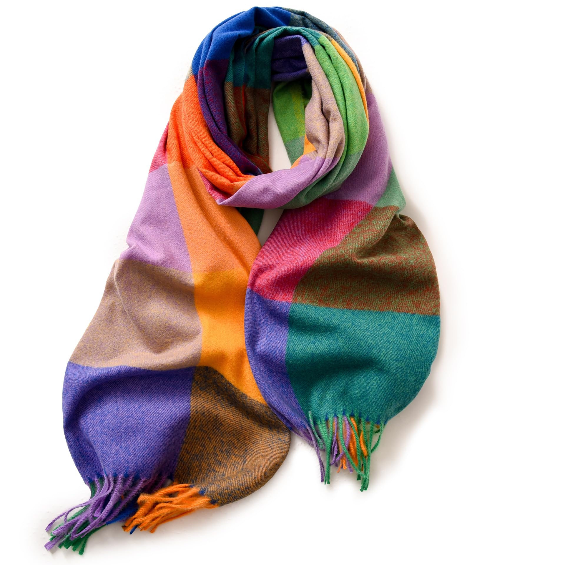 PCIQUTE Tartan Plaid Scarves for Women Winter,Long Scarves for Women with Fringe,Super Soft Scarf for Women Winter