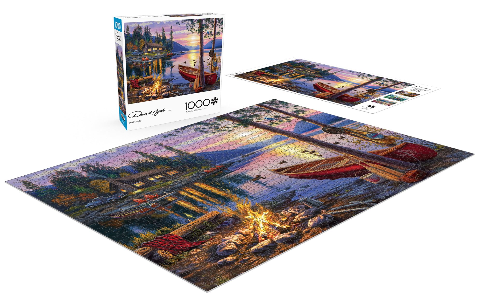 Buffalo Games - Darrell Bush -  - 1000 Piece Jigsaw Puzzle For Adults - Challenging Puzzle Perfect for Game Nights - Finished Size Is 26.75 x 19.75: Canoe Lake