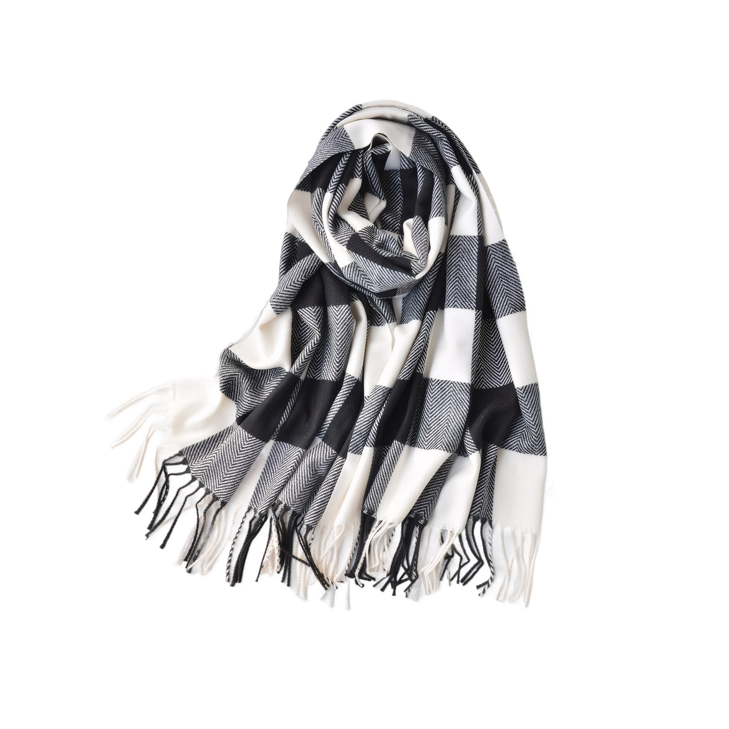PCIQUTE Tartan Plaid Scarves for Women Winter,Long Scarves for Women with Fringe,Super Soft Scarf for Women Winter