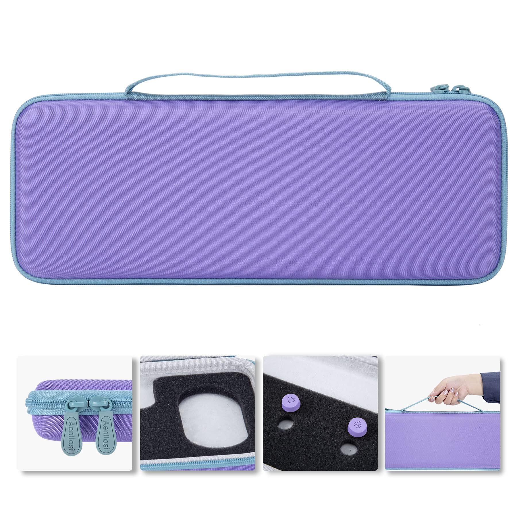 Aenllosi Hard Carrying Case Compatible with Logitech POP ICON Combo/POP Keys Mechanical Wireless Keyboard (Purple)(Case Only): purple