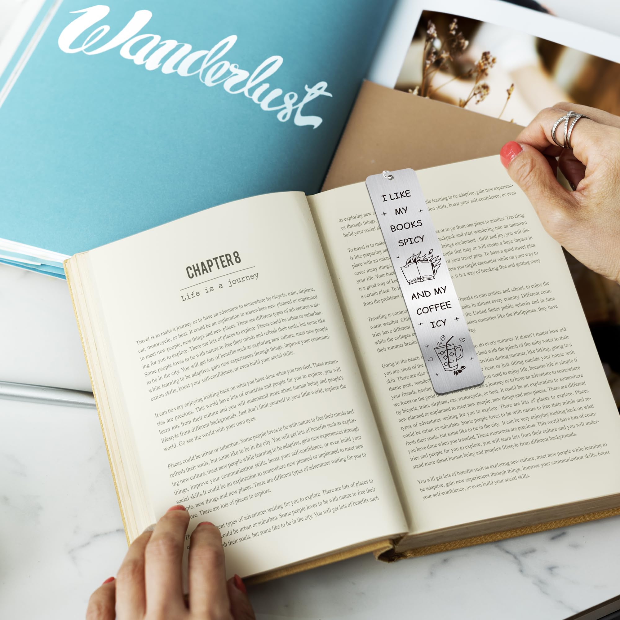 Anti Social Book Club Bookmark: Vintage Aesthetic Metal Bookmarks with Tassel, Funny Book Mark Page Markers for Book Lovers, Gifts for Women Girls Teens Readers Bookish School Office Supplies thumbnail 5
