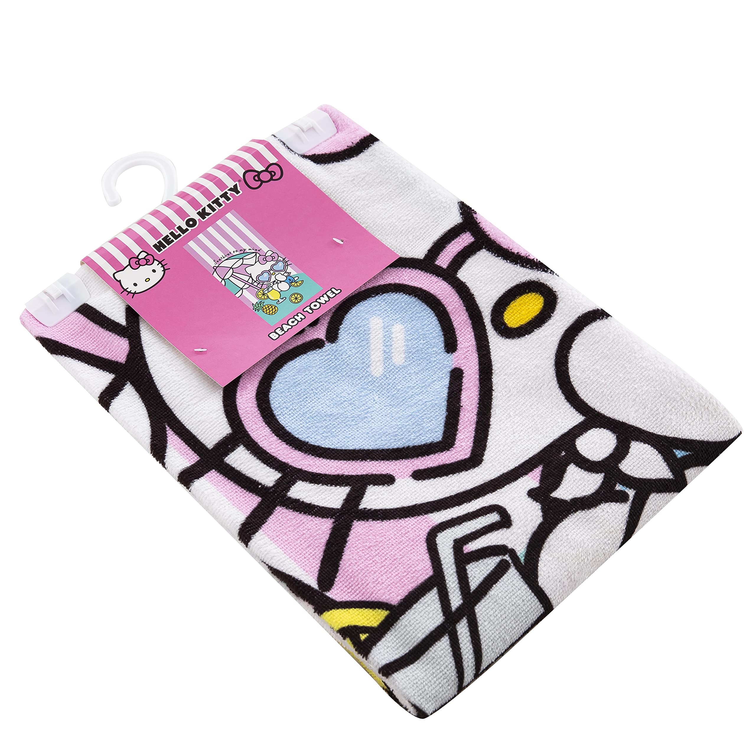 Northwest Beach Towel, Cotton, 30" x 60", Hello Kitty Umbrella Drink
