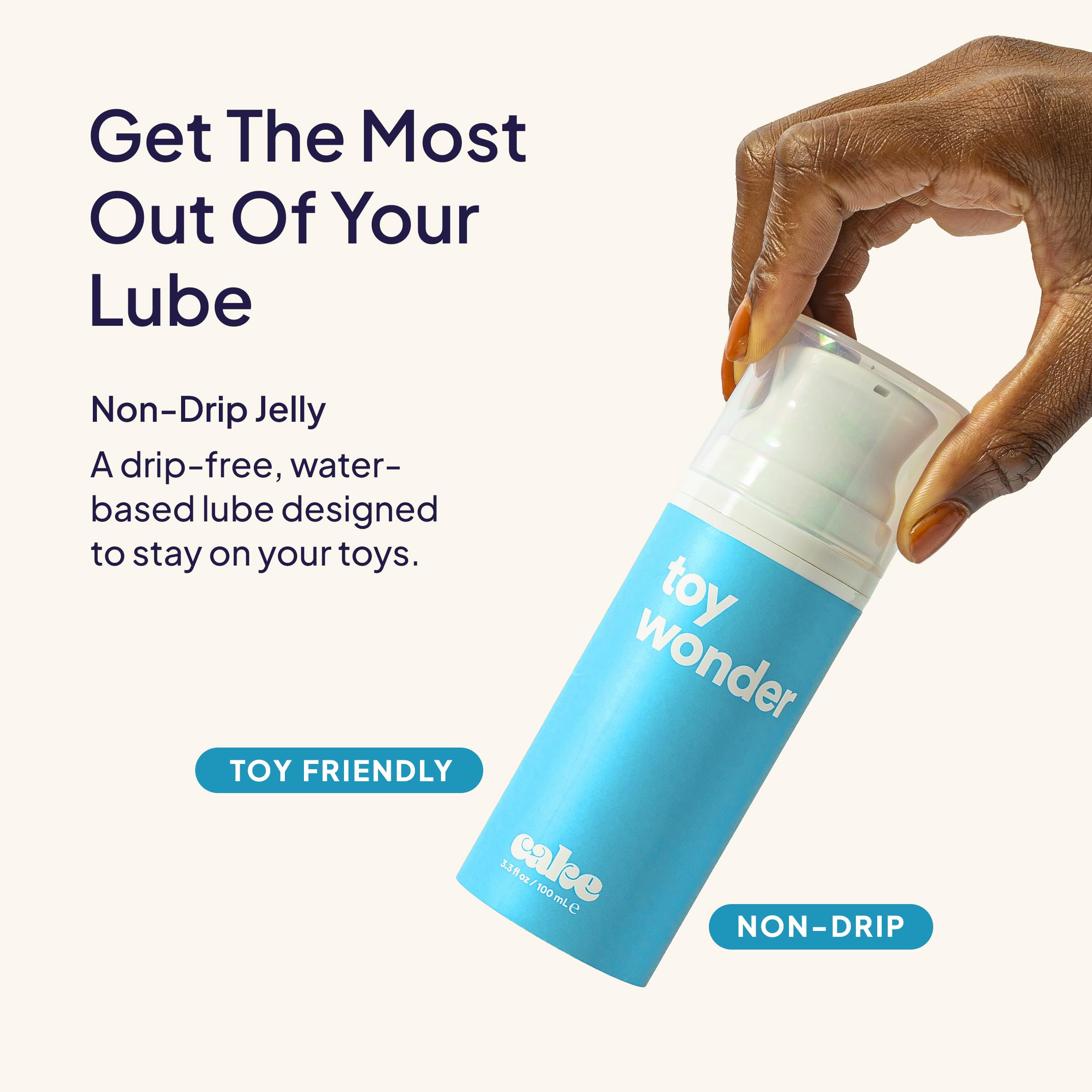 Hello Cake , Thick Water-Based Personal Lubricant for Use with Adult Toys, Non-Drip Jelly Lube for Men, Women, and Couples, 3.3 fl oz: Hello Cake Toy Wonder, Thick Water-Based Personal Lubricant for Use with Adult Toys, Non-Drip Jelly Lube for Men, Women, and Couples, 1.7 fl oz