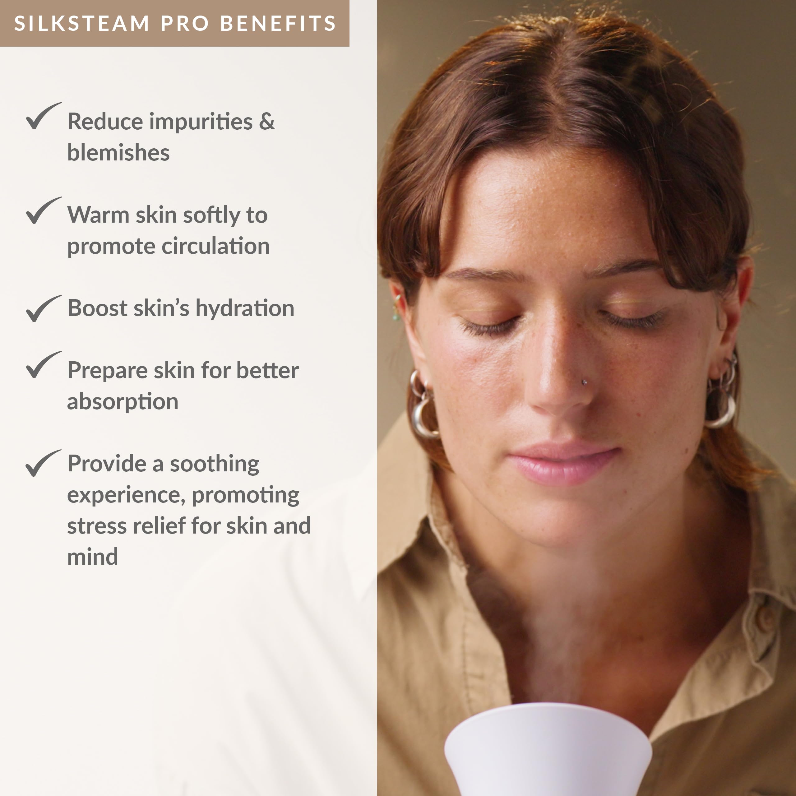 PMD SilkSteam Pro - Spa-Grade Facial Steamer with SilkSteam Technology - Rapid Start-Up - Adjustable, Directional Nozzle - Essential Oil Filters - Dewy, Hydrated Glow: White