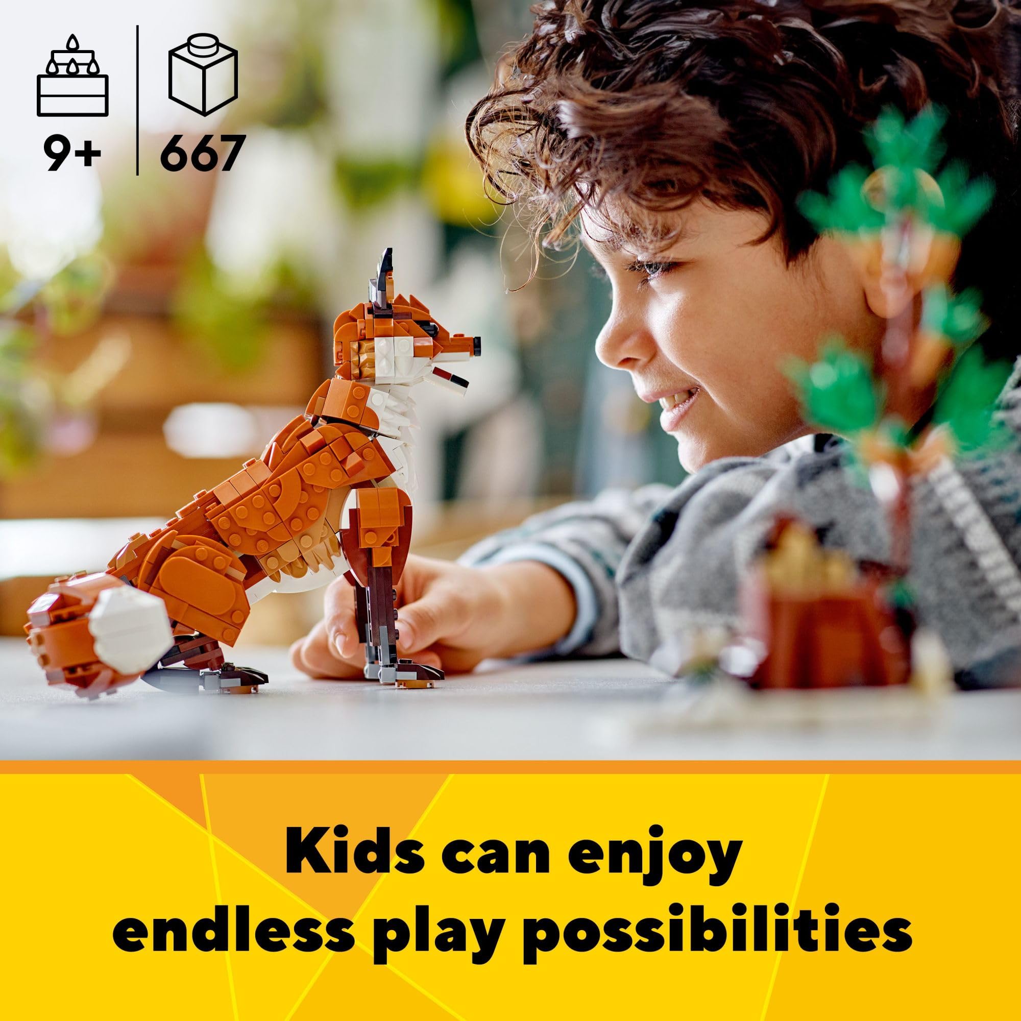 LEGO Creator 3 in 1 Forest Animals Red Fox Toys - Building Toys for Kids, Boys & Girls, Ages 9+ - Animal Figurine W/ 3 Building Options into Fox, Owl, or Squirrel - 31154: LEGO Creator 3 in 1 Forest Animals Red Fox Toys - Building Toys for Kids, Boys & Girls, Ages 9+ - Animal Figurine W/ 3 Building Options into Fox, Owl, or Squirrel - 31154