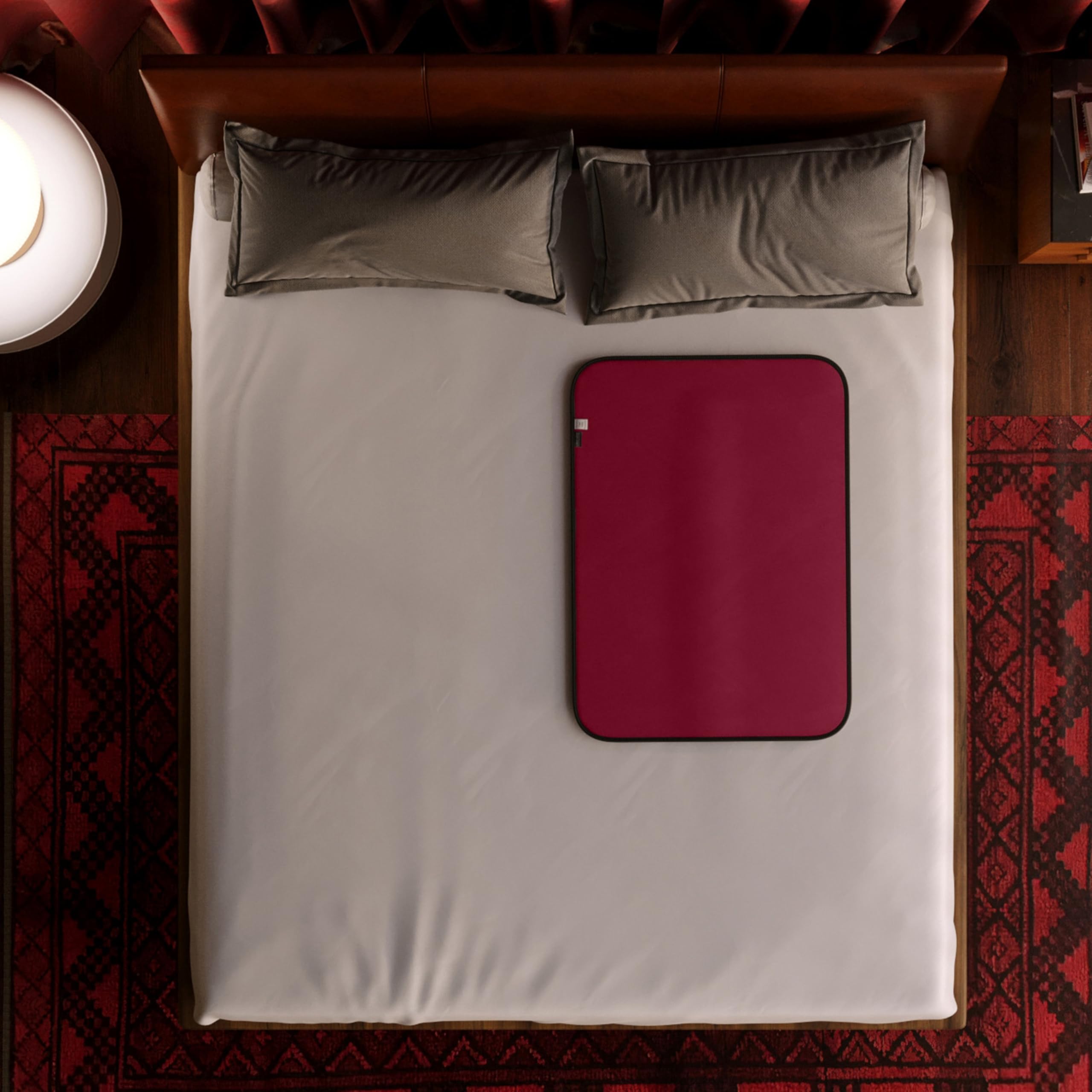 Liberator Fascinator Throw - Moisture-Proof Sensual Blanket, Mini Size, Microvelvet: Merlot