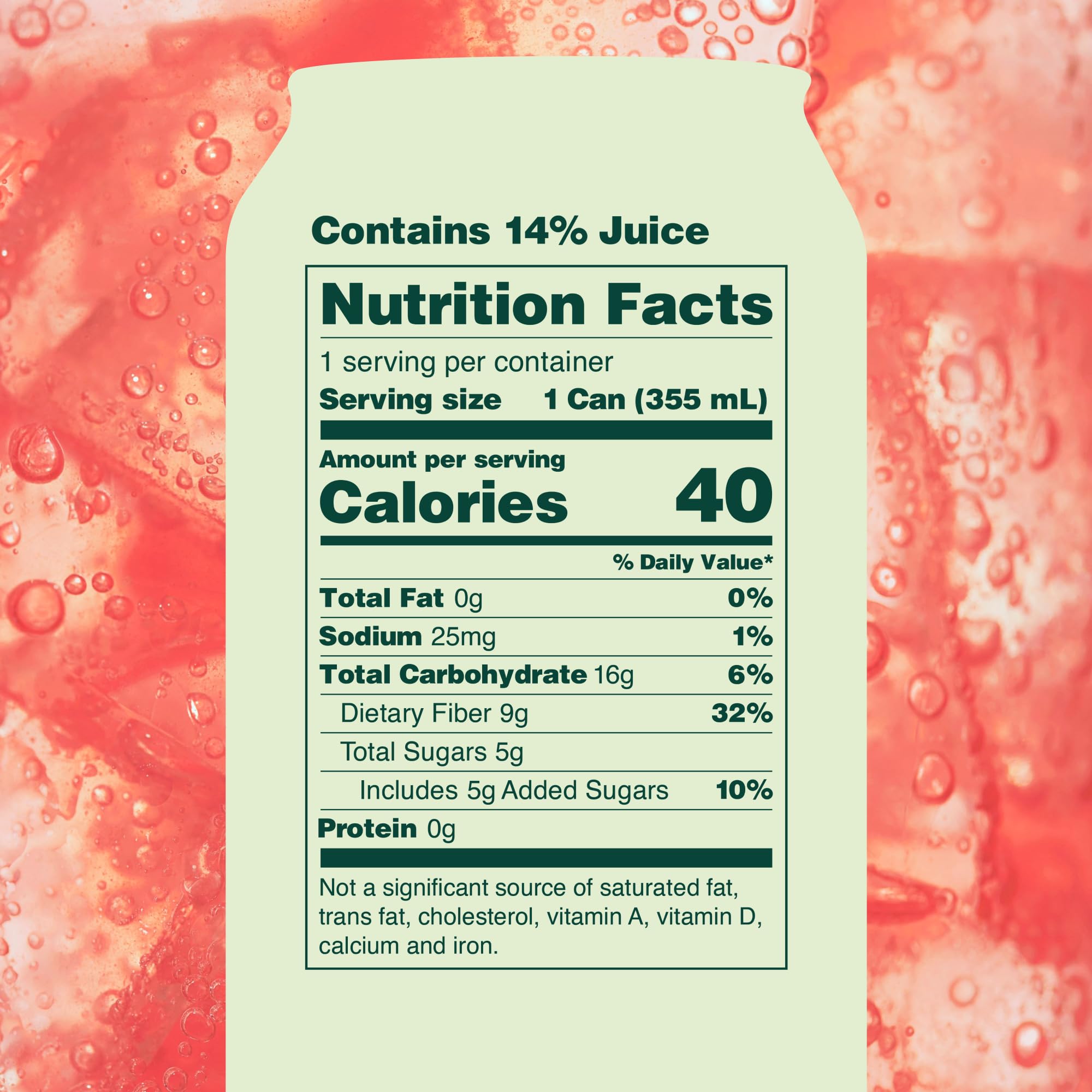 OLIPOP Prebiotic Soda Pop, Watermelon Lime, A New Kind of Soda Packed with Prebiotics, Fiber, and Botanicals, Gluten Free, Vegan, GMO Free, 12oz (12-Cans) thumbnail 2