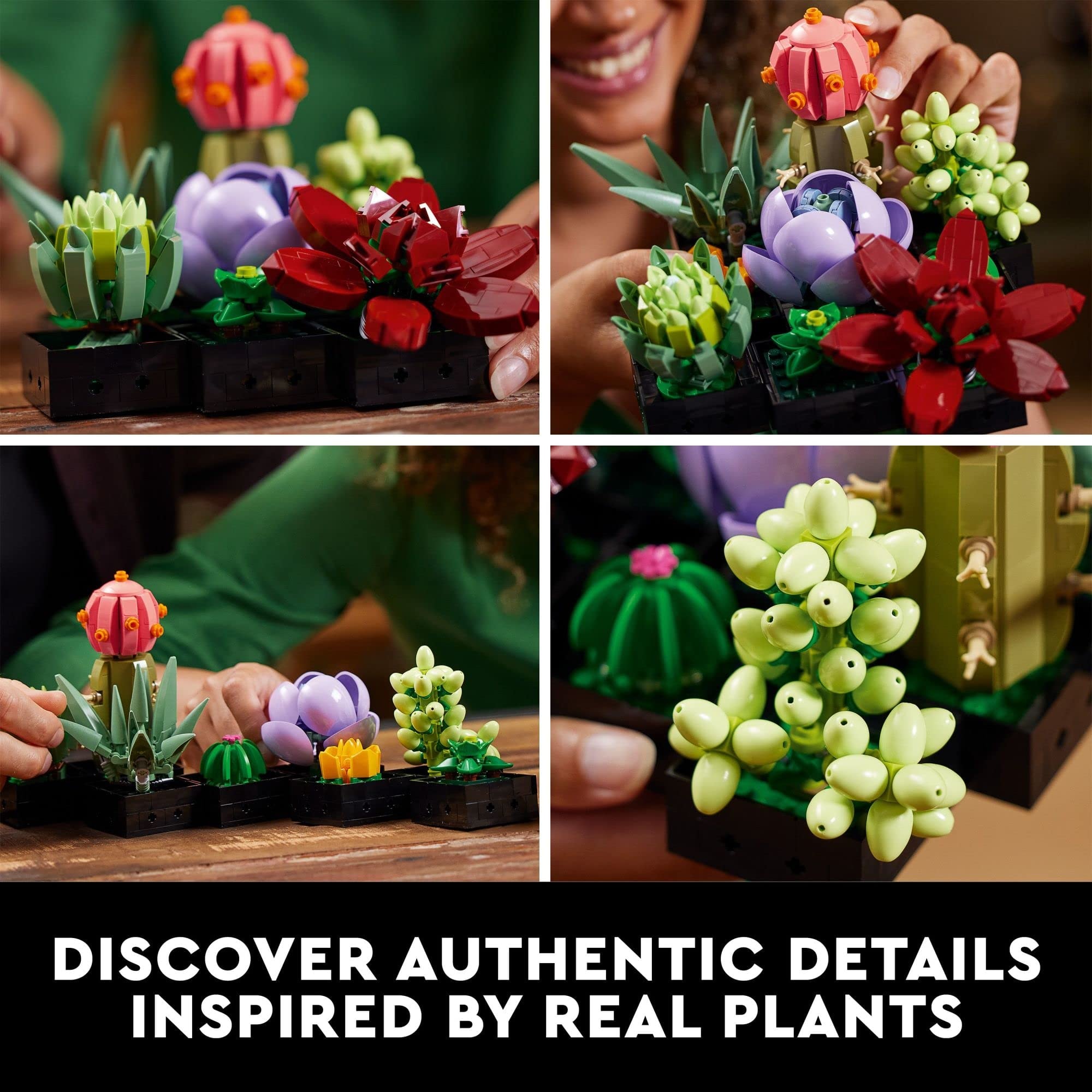 LEGO Botanicals Succulents - Gift for Mother's Day - Artificial Indoor Plant Building Set for Home, Kitchen, Desk Decor Adults Ages 18+ - 10309 - Image 5