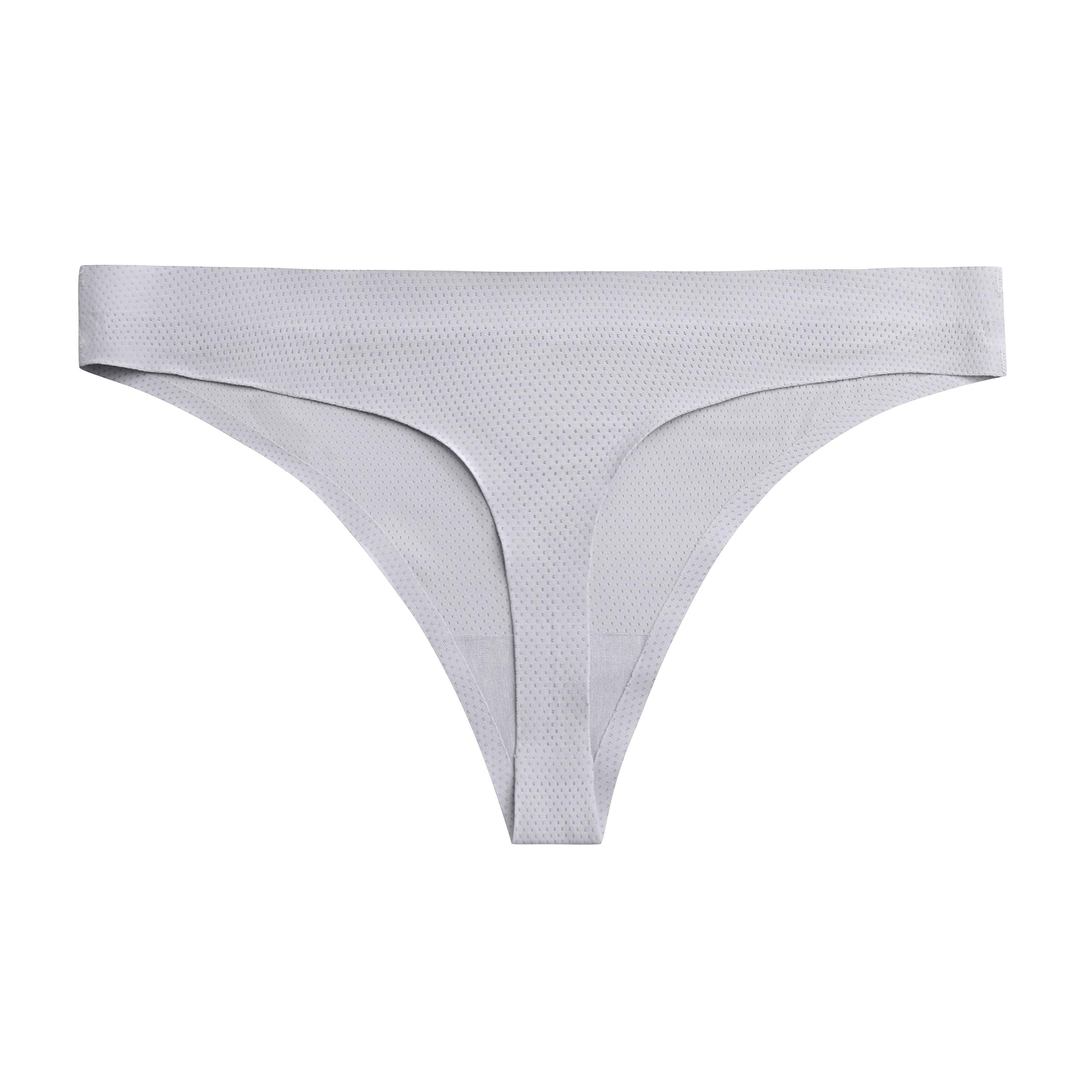 voenxe Seamless Women Underwear Thongs,No Show Ladies Thong,No Line Breathable Comfortable Panties Undies for Women 5-Pack