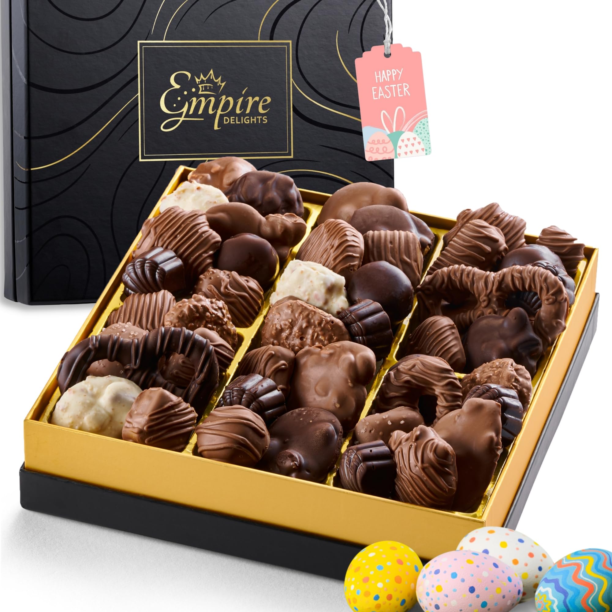 Chocolate Gift Box with Assorted Gourmet Chocolates - Food Gift Basket for Women and Men - Birthday, Thank You, Present idea for Him and Her: Twilight Indulgence