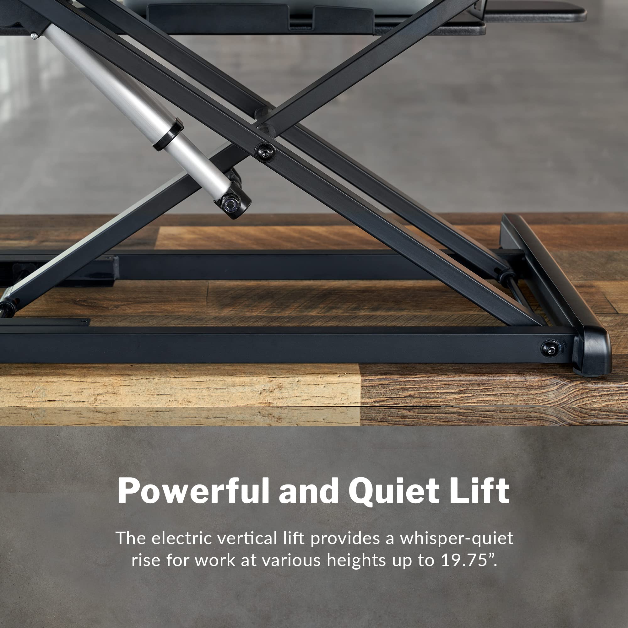 Vari VariDesk Pro Plus 36 Electric - Standing Desk Converter - Height Adjustable Desk Riser - Stand Up Converter for Home Office Workspace - Wide Dual Monitor Computer Workstation - Black: Black Pro Plus 36 Electric