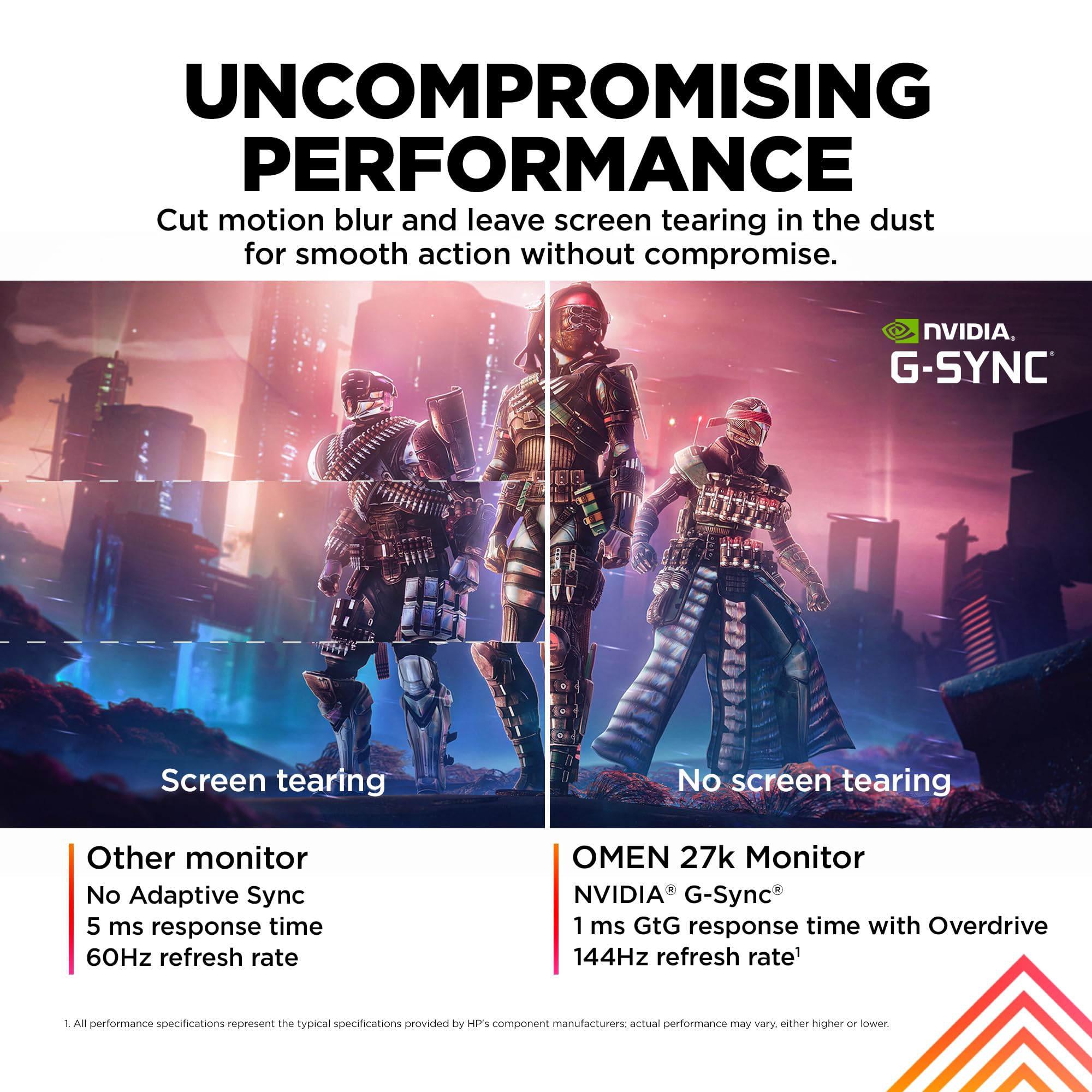 HP OMEN 27k UHD 144Hz Gaming Monitor, 4K UHD Display (3840 x 2160), IPS Panel, 99% sRGB, 95% DCI-P3, 16:9, OMEN Gaming Hub, 27k (2023),Black: HP OMEN 27k UHD 144Hz Gaming Monitor, 4K UHD Display (3840 x 2160), IPS Panel, 99% sRGB, 95% DCI-P3, 16:9, OMEN Gaming Hub, 27k (2023),Black