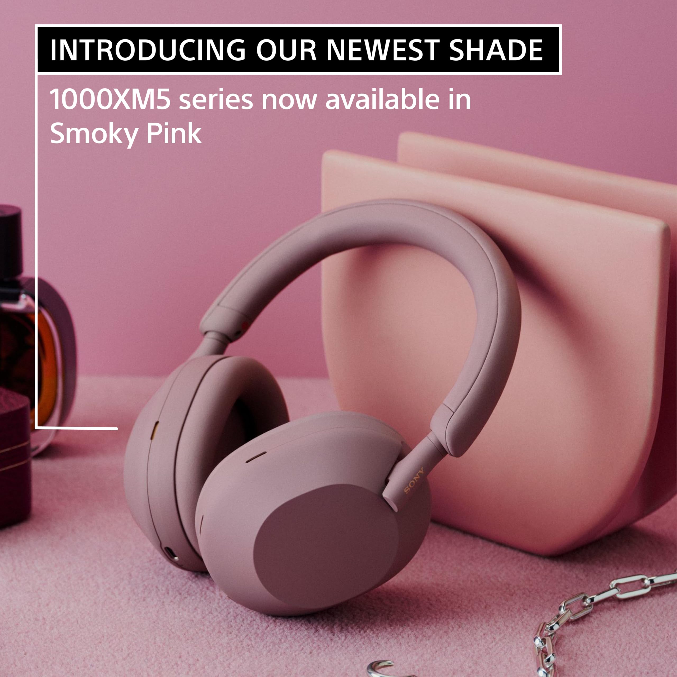 Sony WH-1000XM5 Premium Noise Canceling Headphones, Auto NC Optimizer, 30-Hour Battery, Alexa Voice Control,: Smoky Pink
