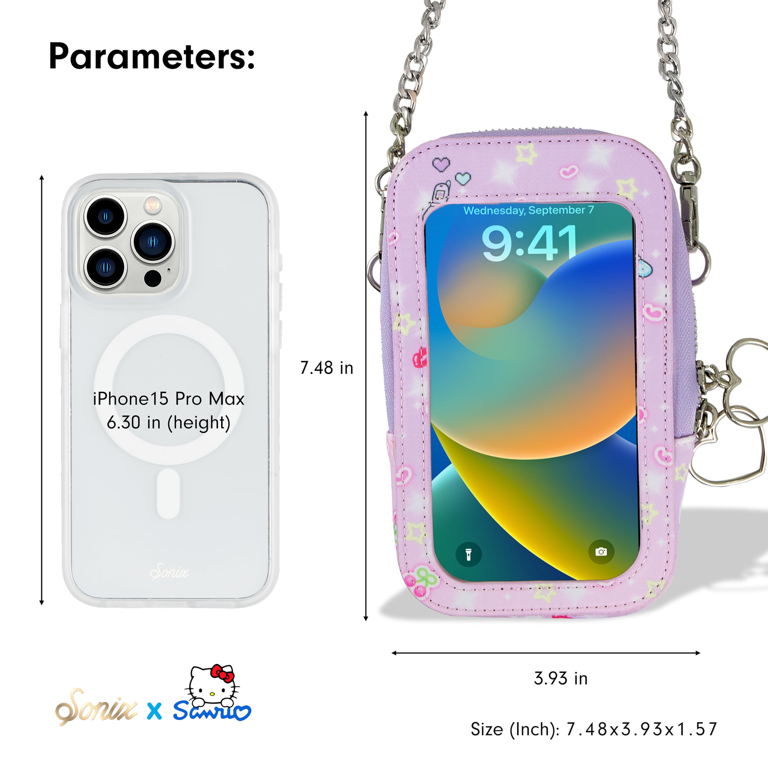 Sonix x Sanrio Phone Pouch - Universal Smartphone Purse and Wallet, Crossbody and Shoulder Bag
