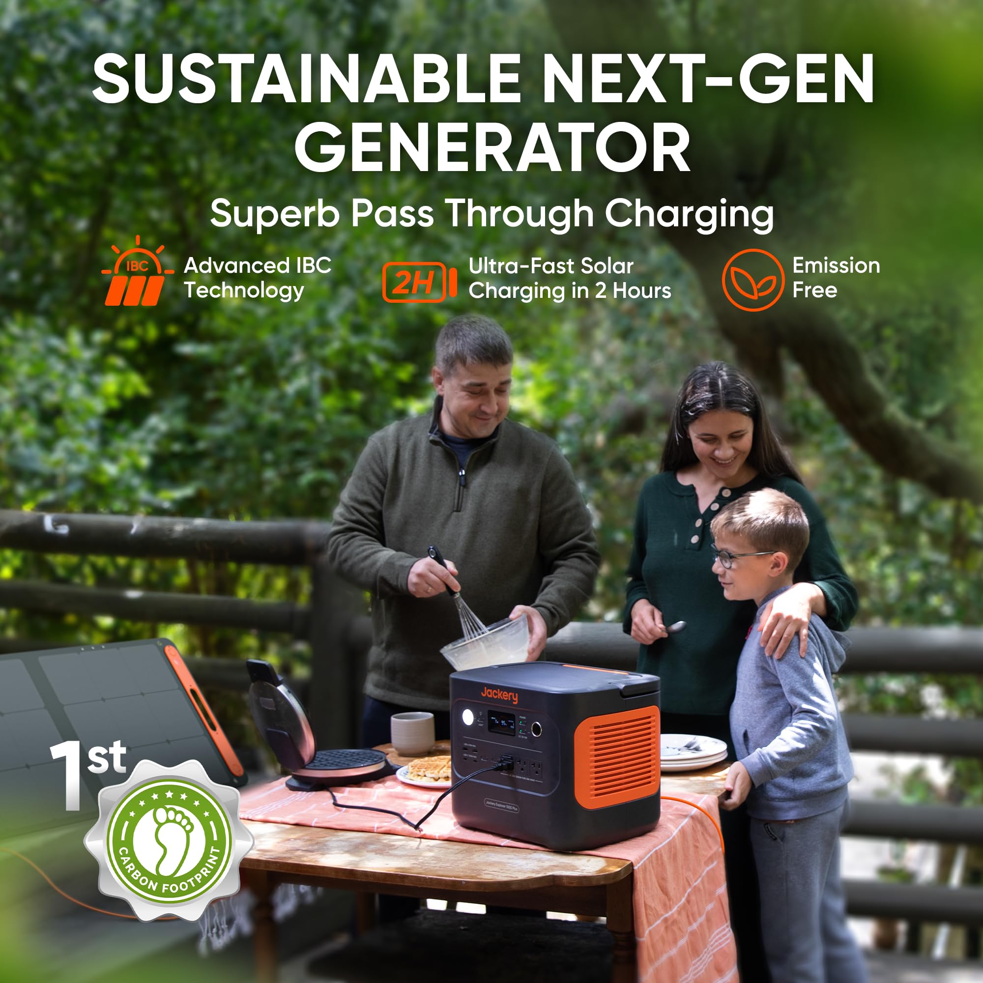 (Renewed) Jackery Explorer 1000 Plus Portable Power Station,1264Wh Solar Generator with 2000W Output, Expandable to 5kWh for Camping, Road Trips and Home Backup (Solar Panel Optional)