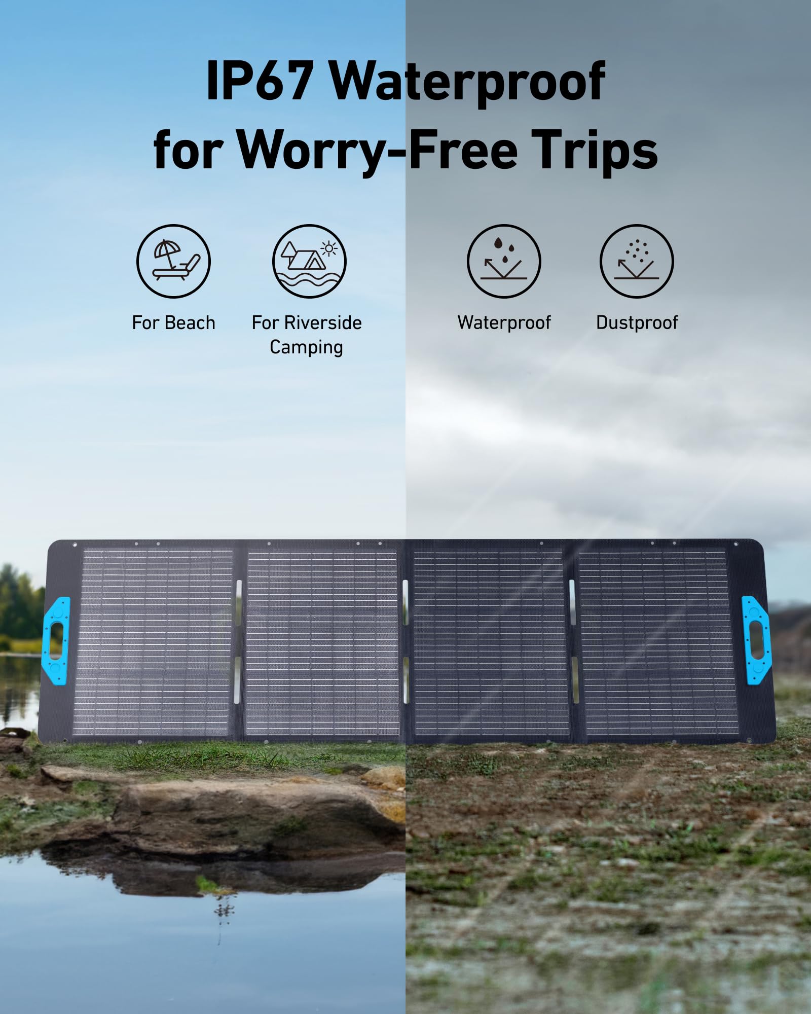 Anker SOLIX F2000 Portable Power Station, PowerHouse 767, 2048Wh GaNPrime Solar Generator with 200W Solar Panel, LiFePO4 Batteries, 4 AC Outlets Up to 2400W for Home, Power Outage, Outdoor Camping: Anker SOLIX F2000+1*200W Solar Panel