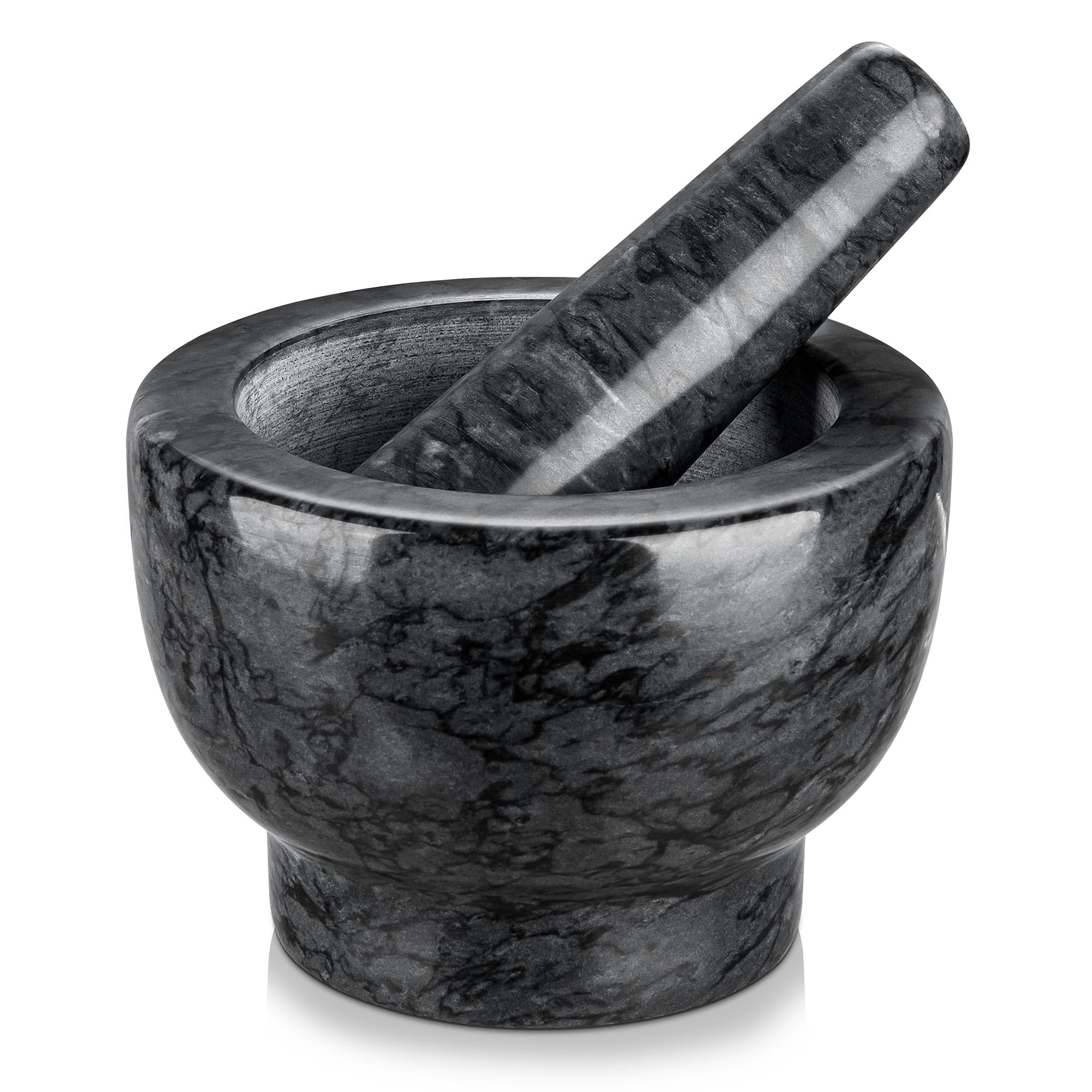Velaze Large Mortar and Pestle Set, 100% Granite, Natural Unpolished, Herb Crusher, Spice Grinder, Stone Grinder Bowl for Making Guacamole and Pesto, 6.3 Inch Pestle and 16 oz Mortar(2Cup): 10.0 ounces 4.9 Inches 1 MP01