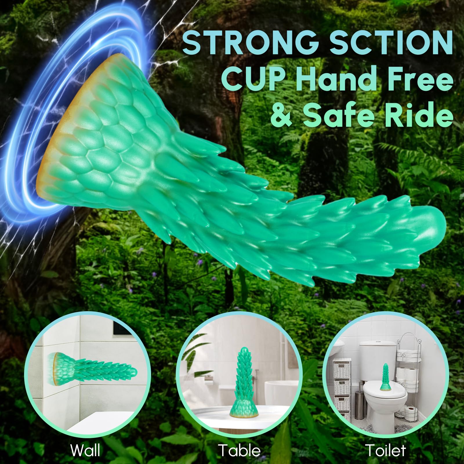 Dragon Dildo Sex Toys, 7.7'' Monster Dildo with Suction Cup, Fantasy Huge Dildos, Silicone Butt Plug Anal Dildo for Women and Men, Prostate Massager Sex Toy for Adults thumbnail 3