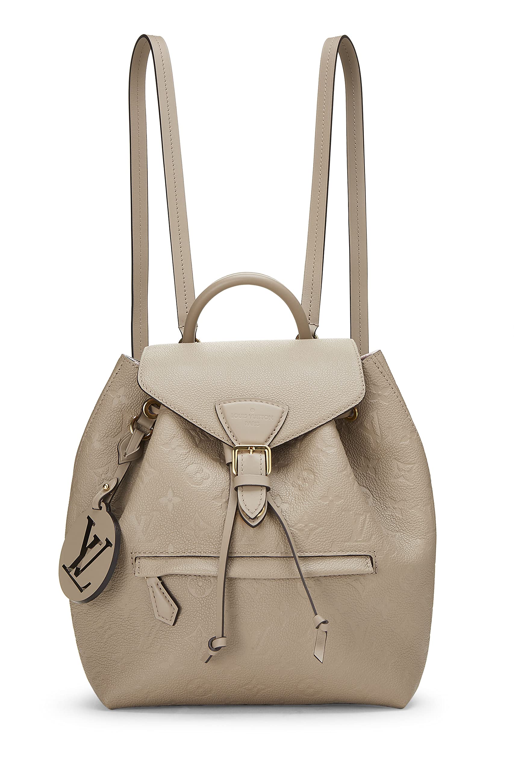 Louis Vuitton, Pre-Loved Beige Monogram Empreinte Montsouris PM NM, Beige