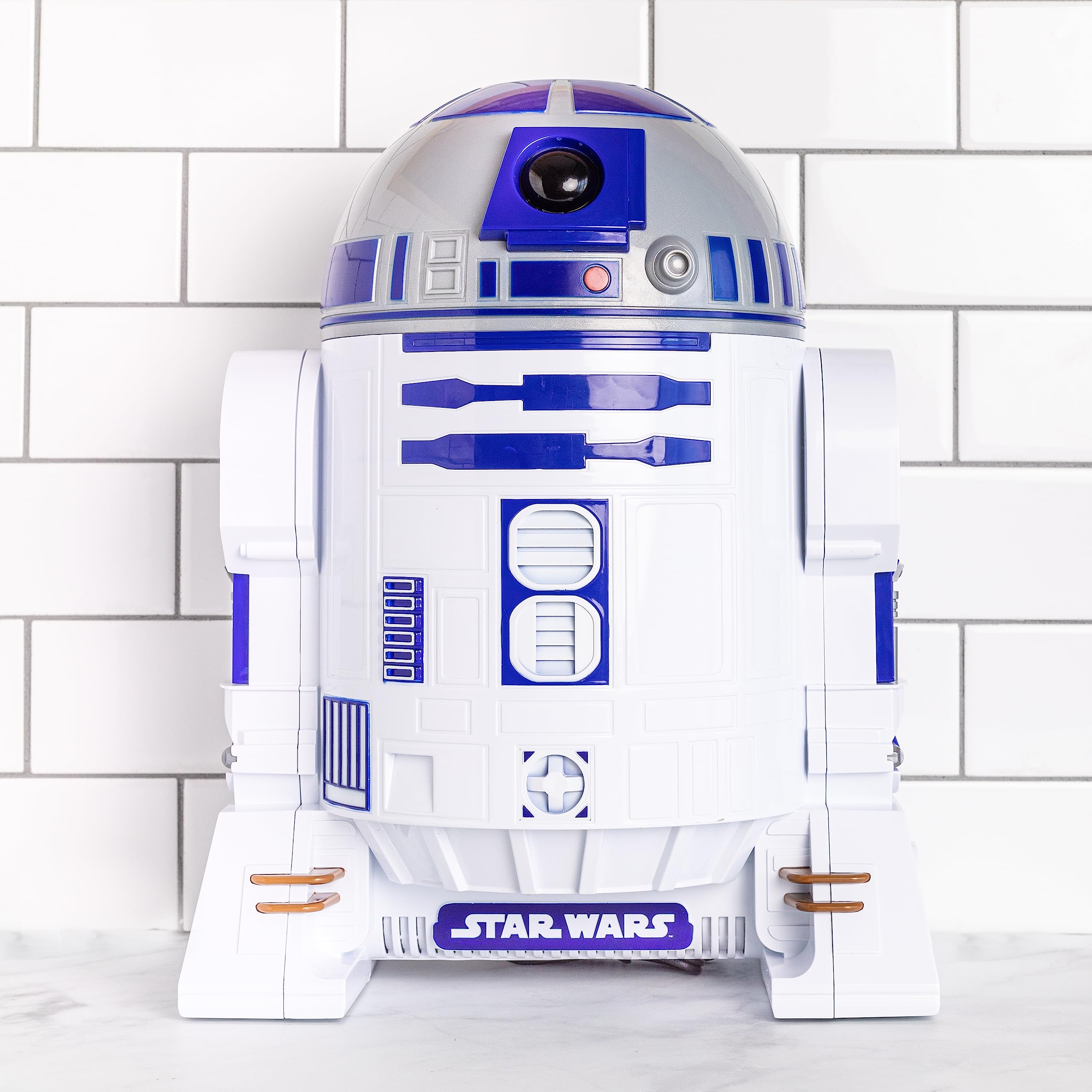 Uncanny Brands Star Wars R2D2 Popcorn Maker- Fully Operational Droid Kitchen Appliance: R2-D2