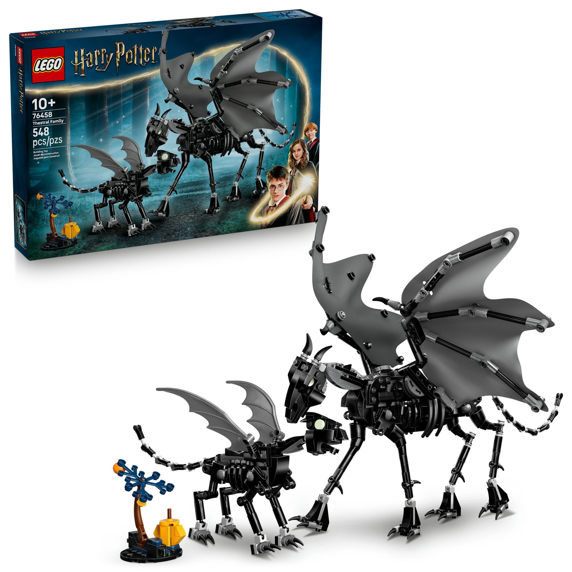 LEGO Harry Potter Thestral Family - Pretend Play Learning and Building Toy for Kids, Boys and Girls, Ages 10+ - Collectible Harry Potter Poseable Action Figures - Gift Idea for Birthdays - 76458