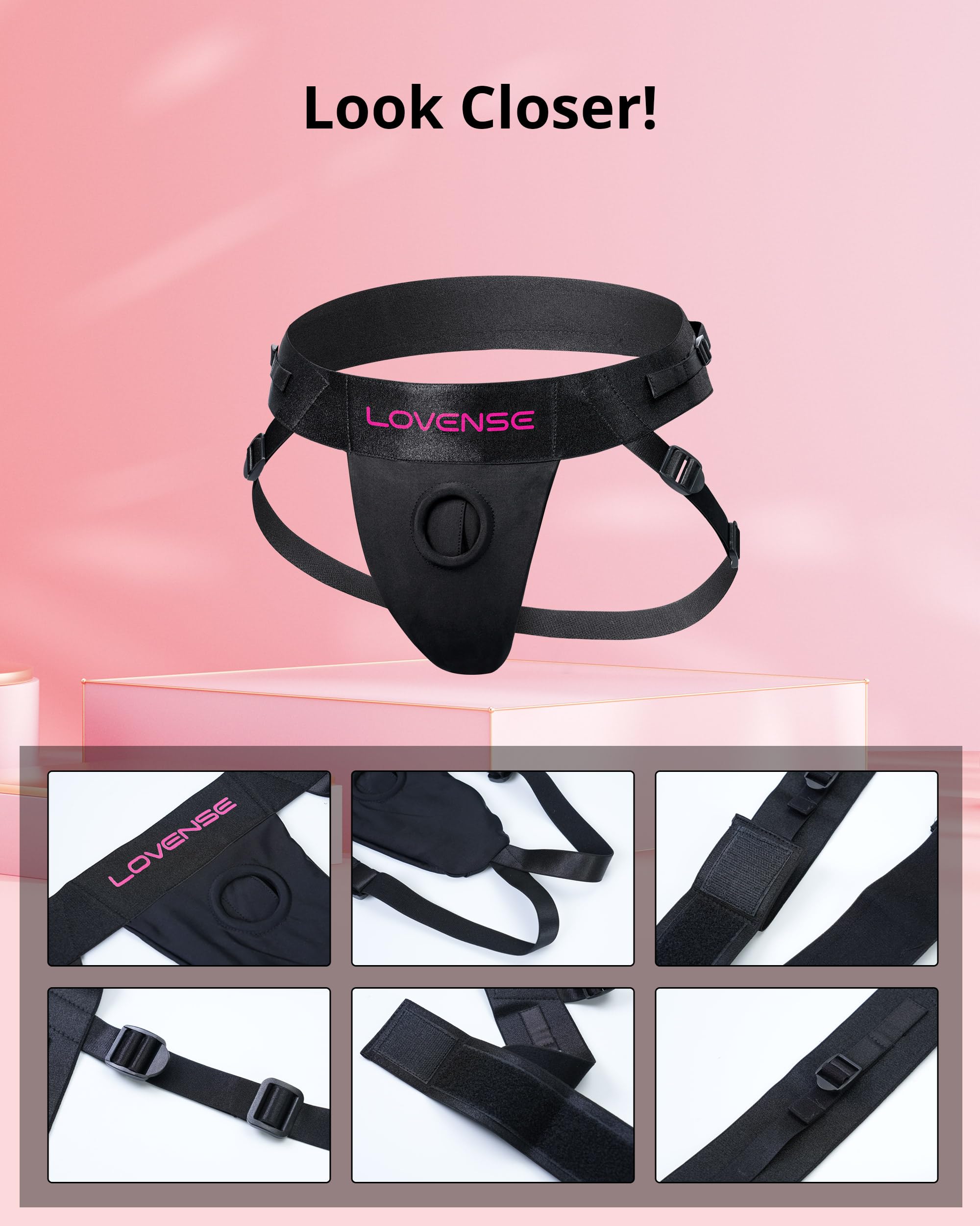 LOVENSE Harness for Lapis Strapless Strap-On Dildo, Adjustable Strap On Harness Wearable Panties Adult Sex Toy for Women Couples Pegging