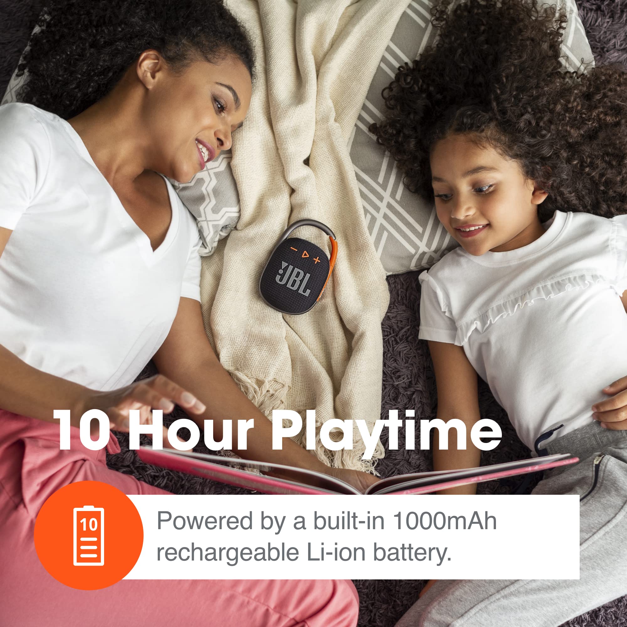JBL Clip 4,  - Portable Bluetooth 5.1 Speaker - Up to 10 Hours of Play - Waterproof & Dust Resistant - Includes Noise & Echo-Canceling Speakerphone: Teal