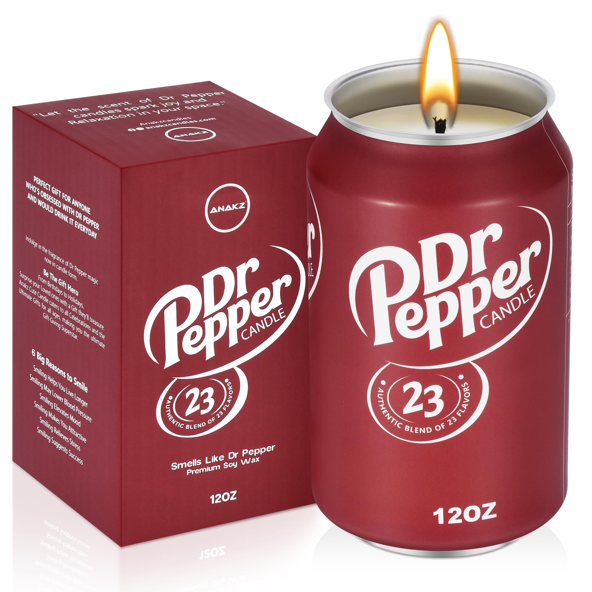 Doctor Pepper Candle - Smells Like The Real Soda - Cute Candles for Cool Gifts - Funny Candles for Any Occasion - Cute Things for Aesthetic Room Decor - Cool Candle for Cool Things - Image 1