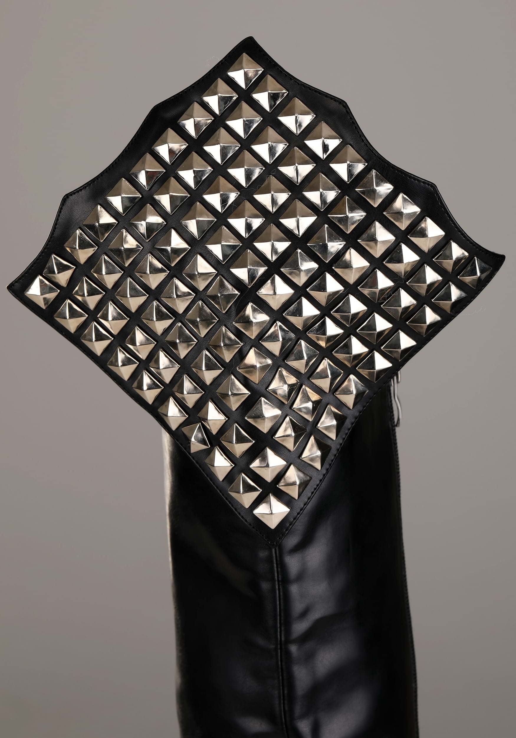 Fun Costumes KISS Demon Boots for Men's Cosplay Costume, Gene Simmons Black Platform Boots with Silver Flame Design Size 10