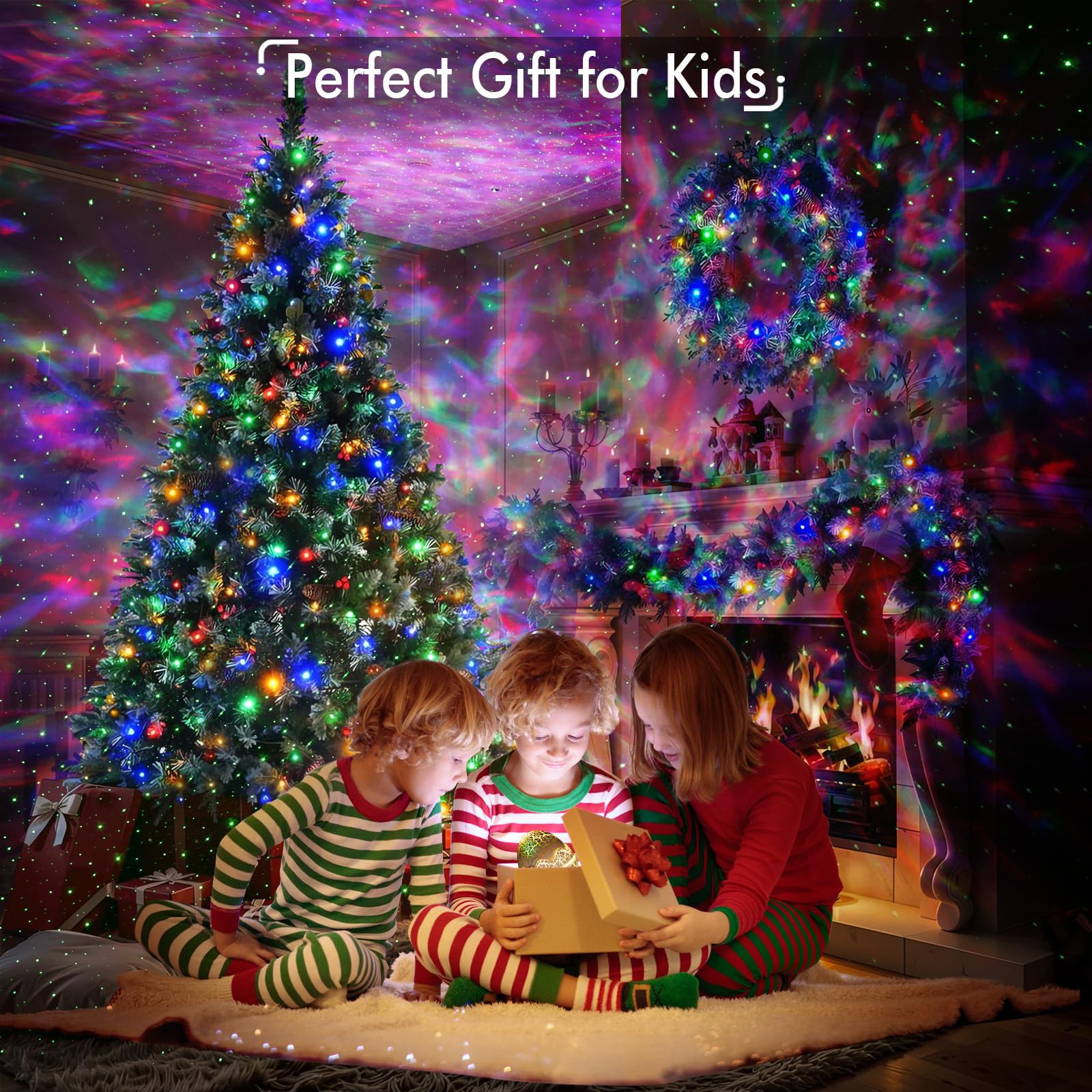Rossetta Galaxy Projector, Star Projector for Bedroom, Night Lights for Kids Room with  Noise, Bluetooth Speaker, Timer and Remote, Room Decor, Gifts for Girls, Boys, Adults, Christmas, Birthday: White