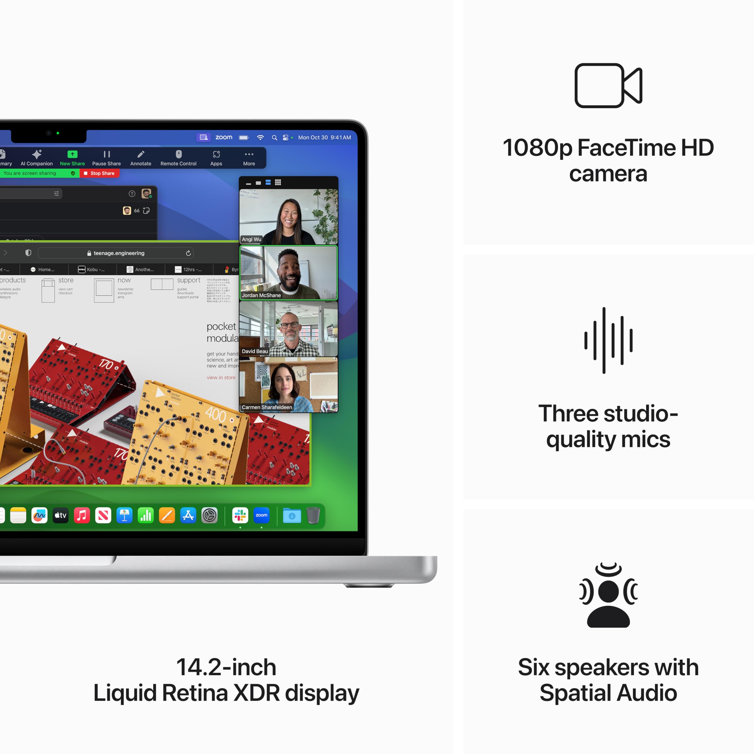Apple 2023 MacBook Pro Laptop M3 chip with 8‑core CPU, 10‑core GPU: Built for Apple Intelligence, 14.2-inch Liquid Retina XDR Display, 8GB Unified Memory, 1TB SSD Storage; Space Gray: 8GB RAM 1TB Silver Without AppleCare+ (3 Years)