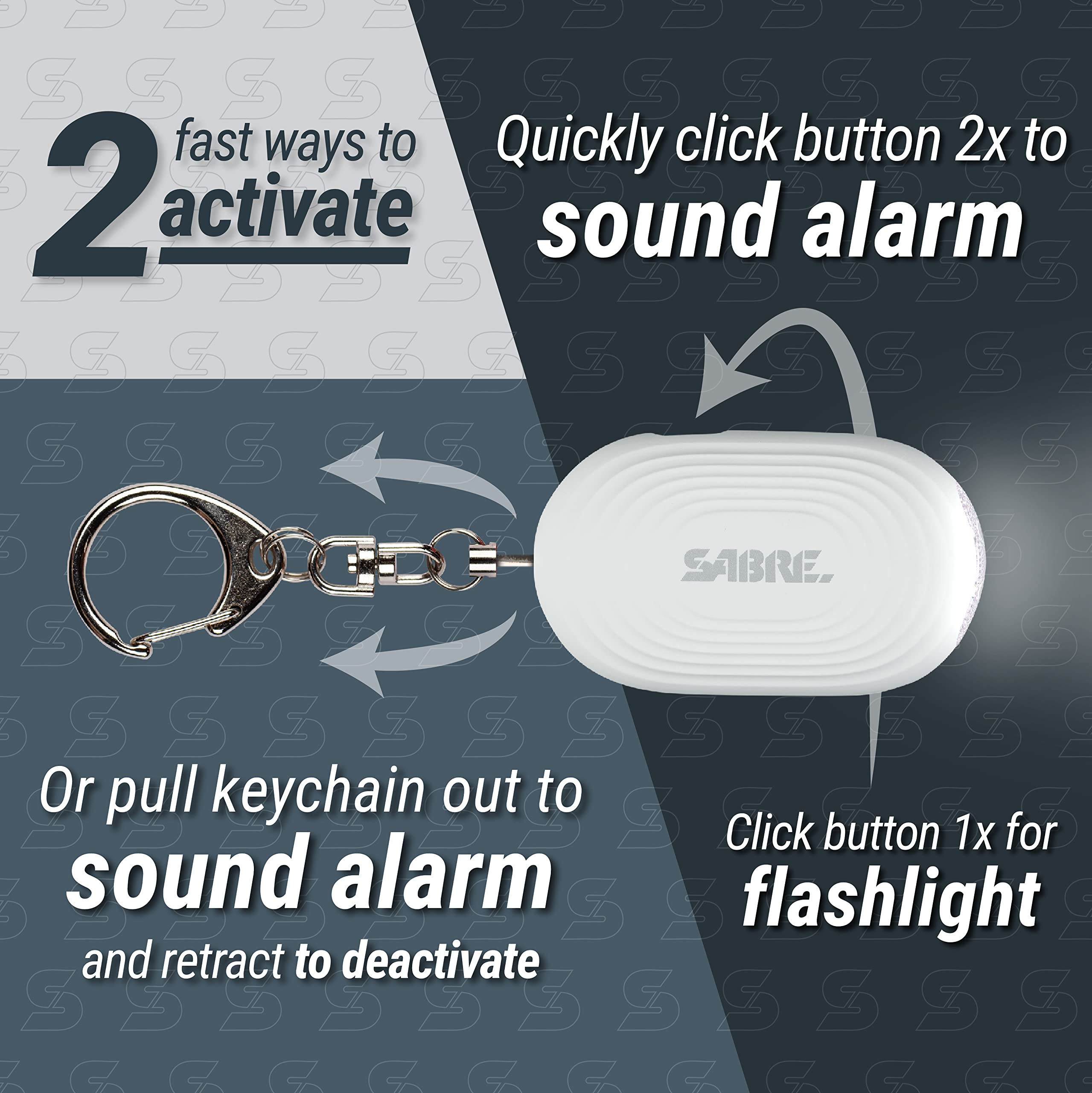 SABRE Personal Safety Kit with Pepper Spray and 2-in-1 Personal Alarm with LED Light, 0.54 fl oz, 25 Bursts,130dB Alarm, Audible Up to 1,250 Feet thumbnail 7