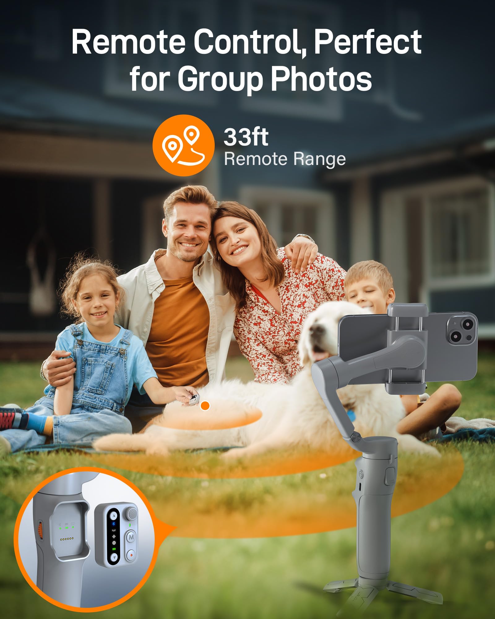 hohem iSteady X3 SE Gimbal Stabilizer for iPhone, Phone Stabilizer with Detachable Remote Control, Portable Foldable 3-Axis Phone Gimbal for Android & iPhone 16 15 Pro Max, Ideal for Travel Vlogging: iSteady X3 SE Grey