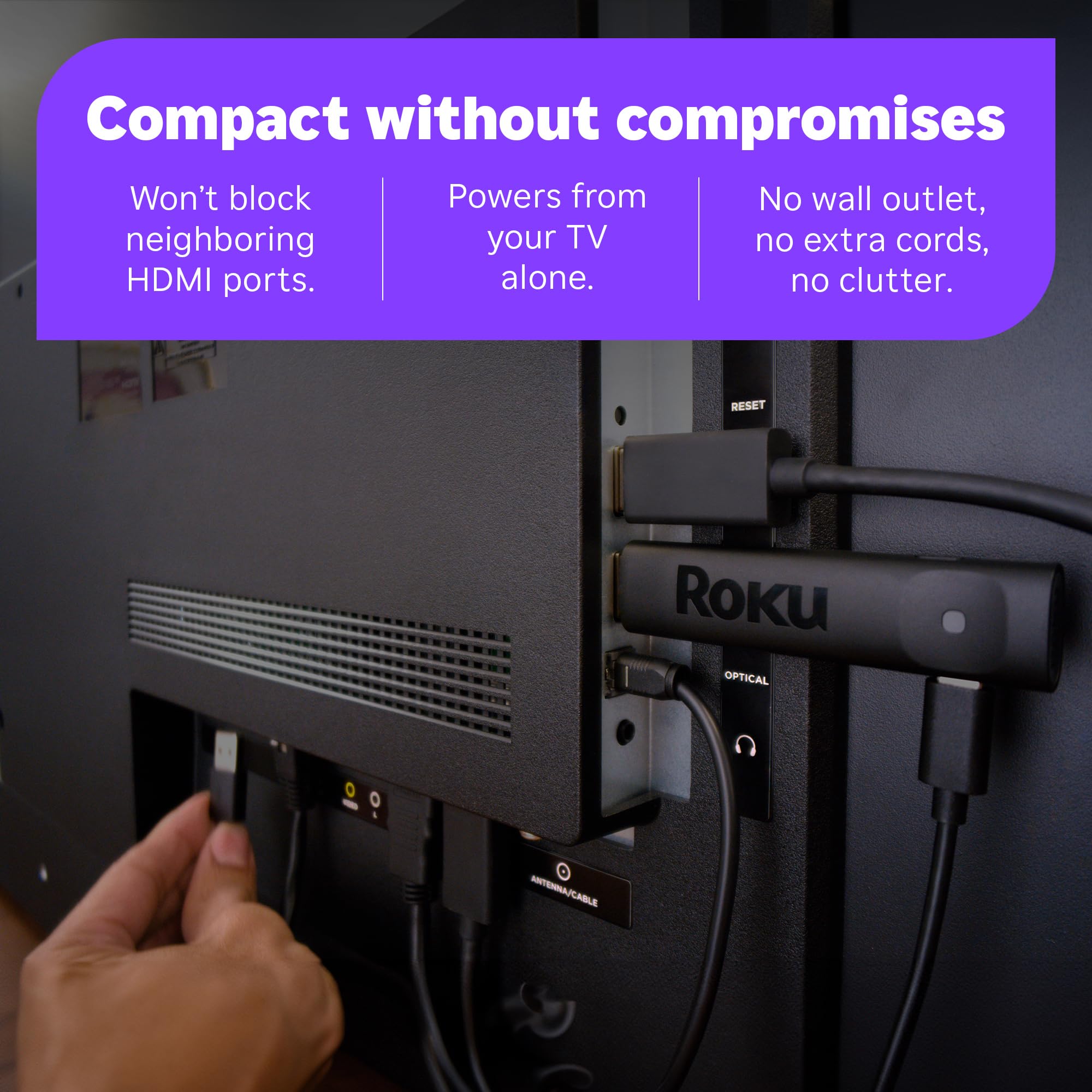 Roku Streaming Stick 4K - HDR & Dolby Vision Roku Streaming Device for TV with Voice Remote & Long-Range Wi-Fi - Free & Live TV thumbnail 4
