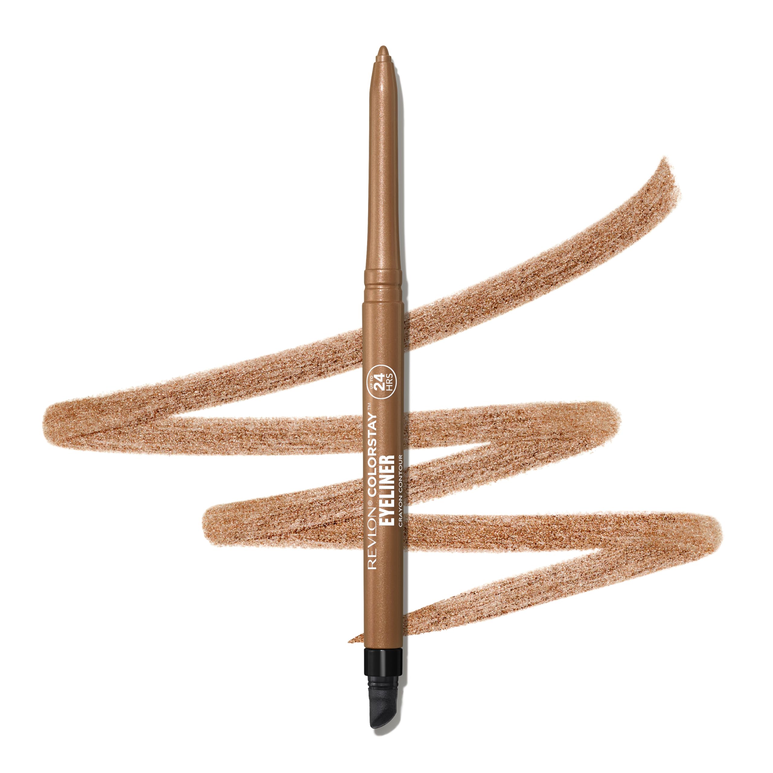 Revlon ColorStay Pencil Waterproof Eyeliner, Smudge-Proof, Eye Makeup with Built-In Sharpener, 201 Black, 0.01 oz