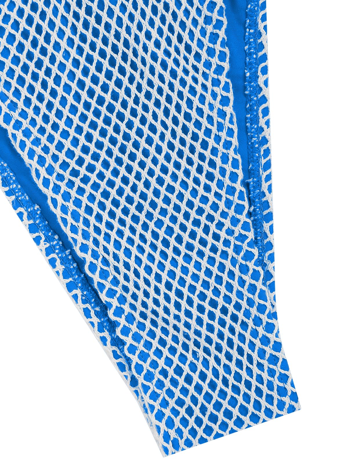 ZAFUL Women's Triangle Bikini Multiway Fishnet Tie Side Bandeau Halter String Bikini Set Two Piece Swimsuit Bathing Suits: 1-blue167 Medium