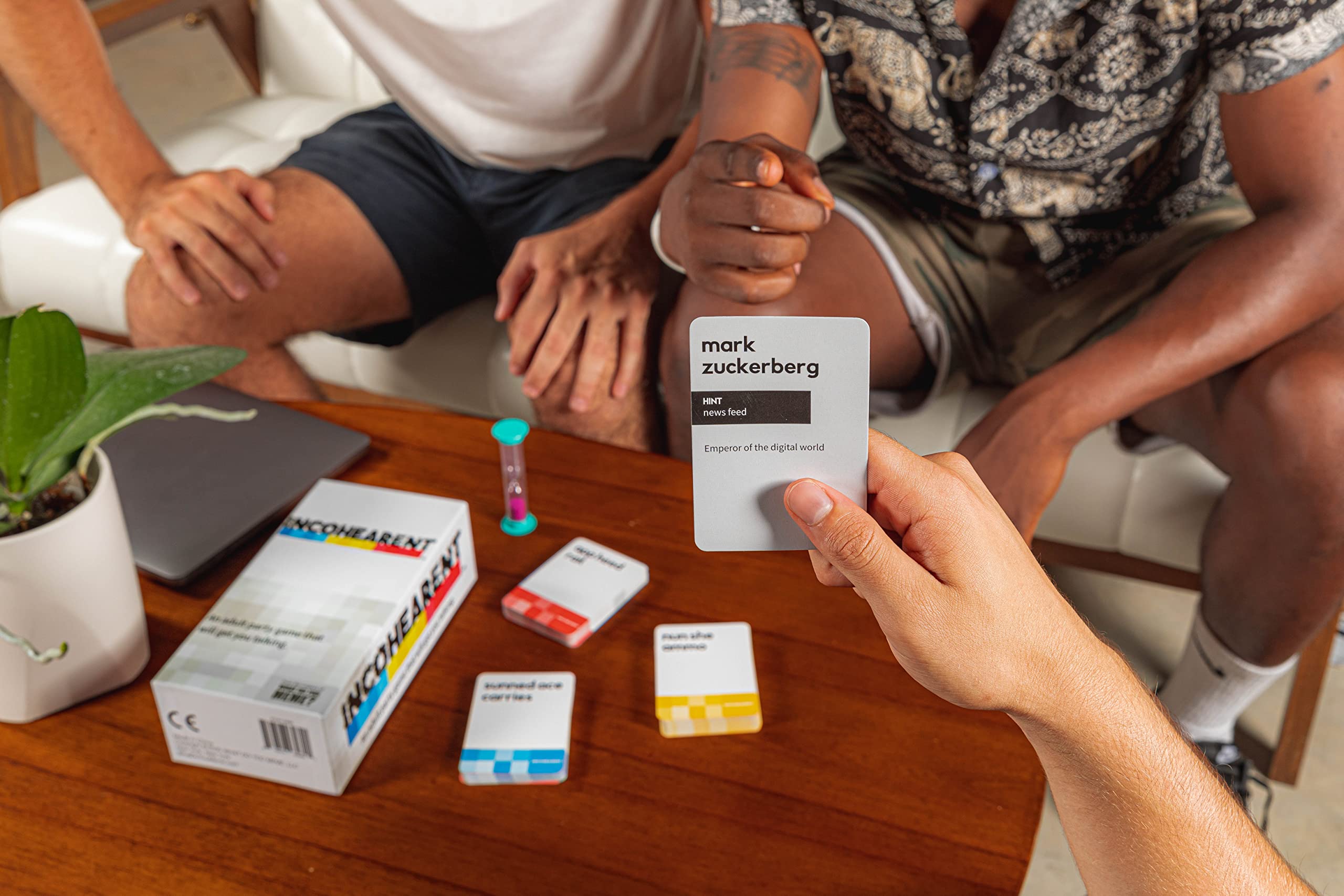 WHAT DO YOU MEME? Incohearent, The Guess The Gibberish Party Game by Relatable, A Funny Card Game for Adults, Great for Game Night Games, Includes 400 Cards, Instructions, and 1 Sand Timer